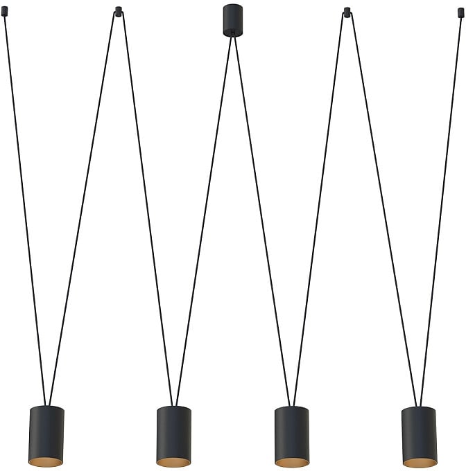 Nowodvorski Lighting More Tone závěsné svítidlo 4x10 W černá-zlatá 7814