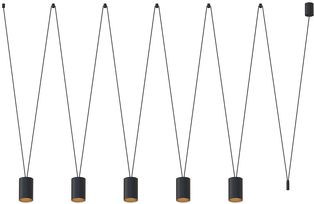 Nowodvorski Lighting More Tone závěsné svítidlo 5x10 W černá-zlatá 7817