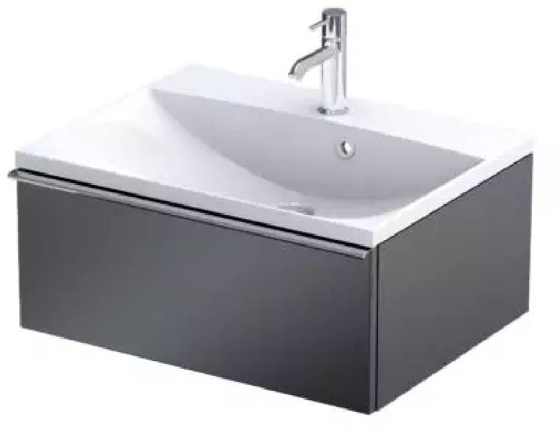 Oristo Etna skříňka 119.6x45.5x25 cm pod umyvadlo závěsná černá OR52-SD1S-60-8