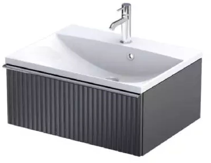 Oristo Etna skříňka 59.6x45.5x25 cm pod umyvadlo závěsná černá OR52-SD1S-60-8R