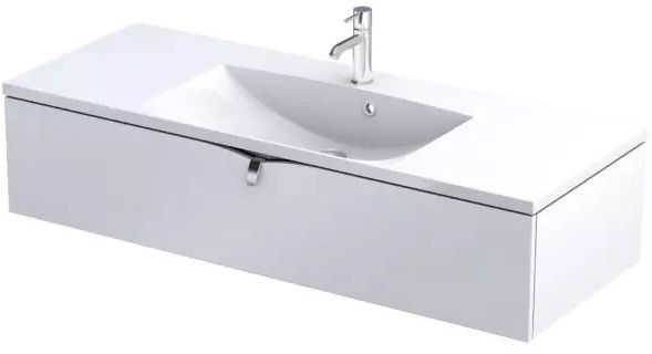 Oristo Siena skříňka 119.6x45.5x25 cm pod umyvadlo závěsná bílá OR45-SD1S-120-2