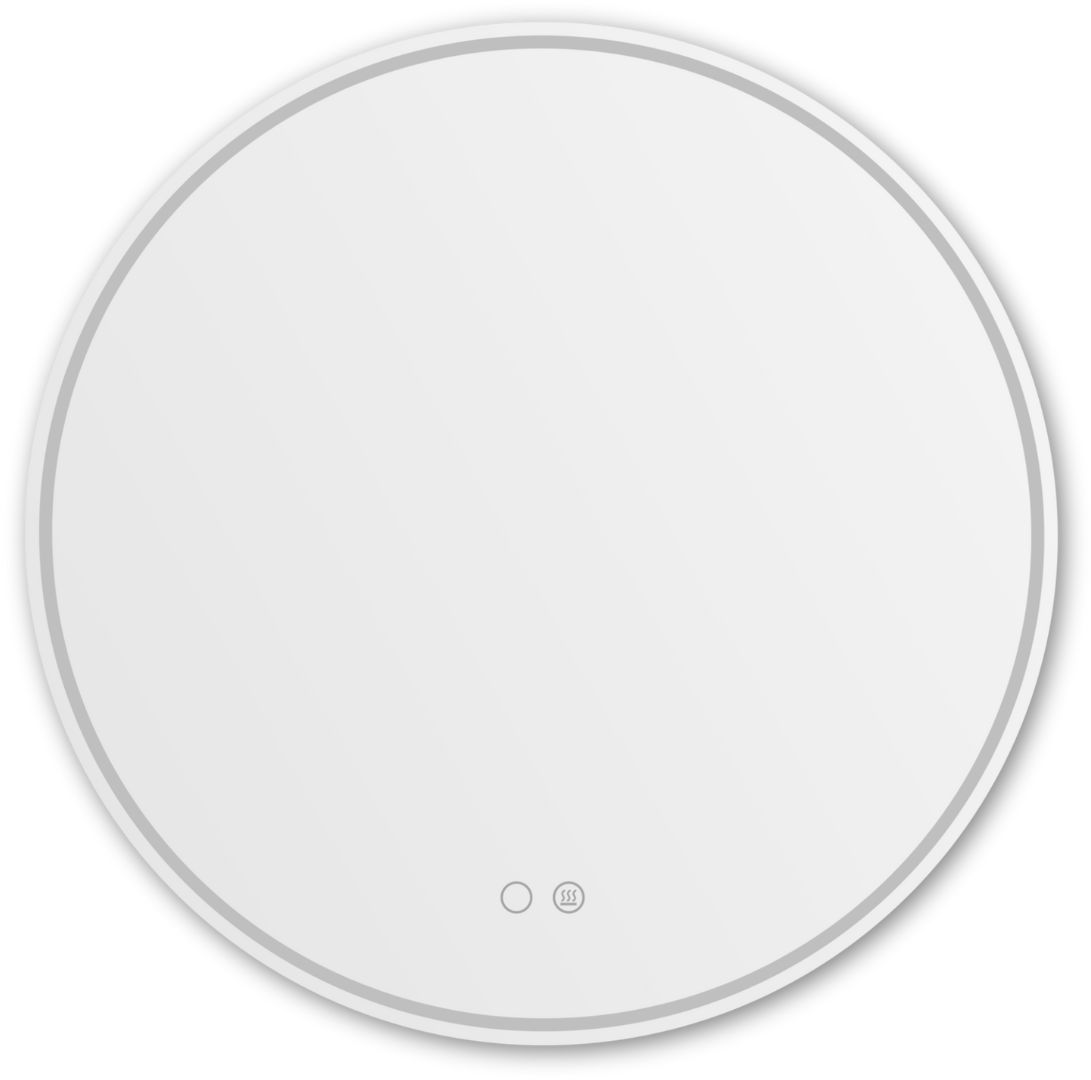 Zuma Line zrcadlo 60x60 cm kulatý s osvětlením bílá-zlatá D2526