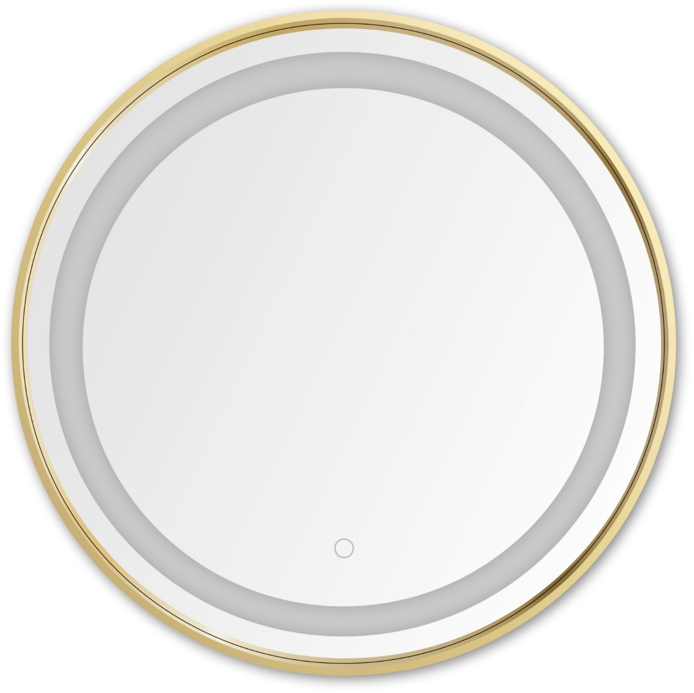Zuma Line zrcadlo 60x60 cm kulatý s osvětlením zlatá D251801