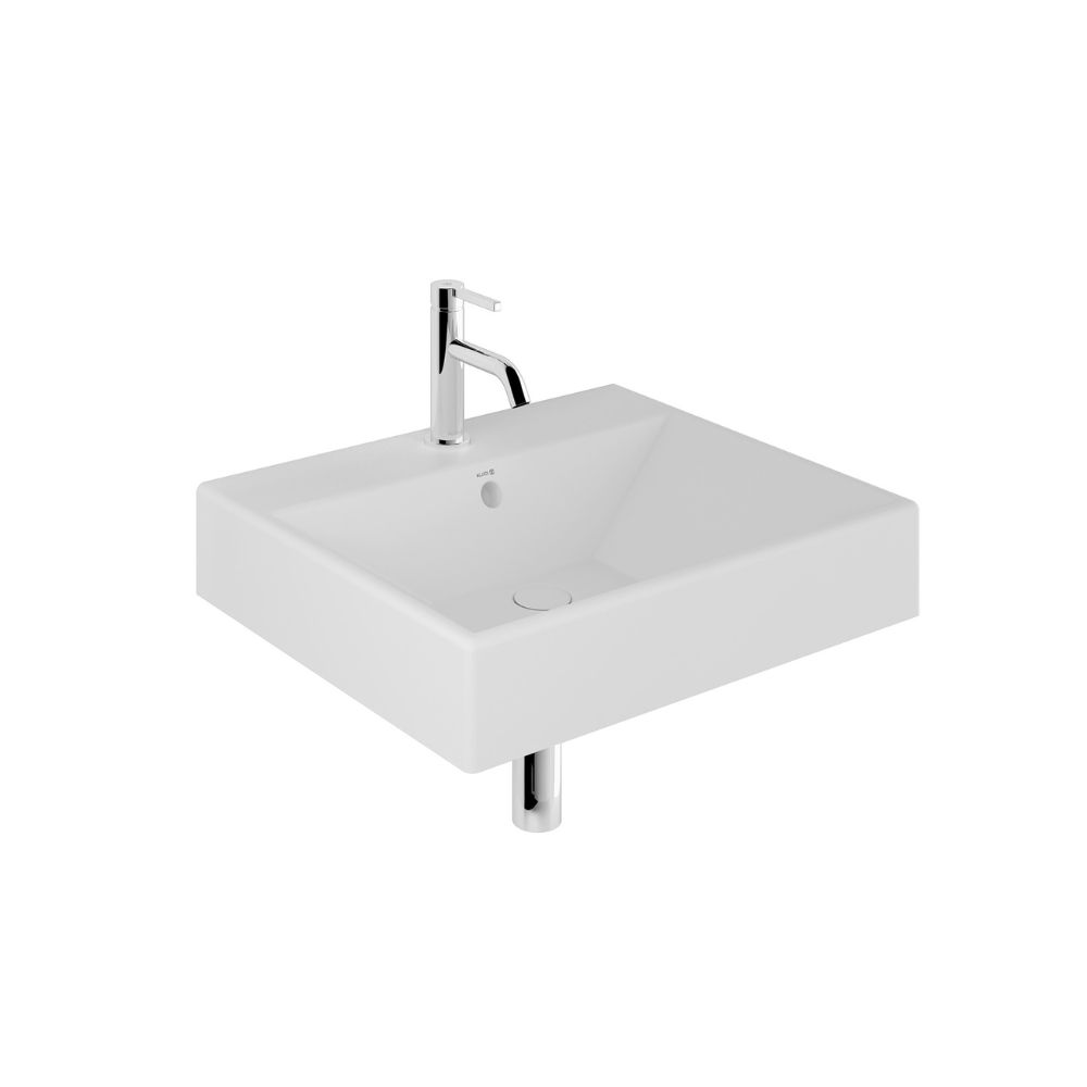 Kludi Resa umyvadlo se zátkou 61x50 cm čtvercový nábytkový-na pult bílá 59WW6153