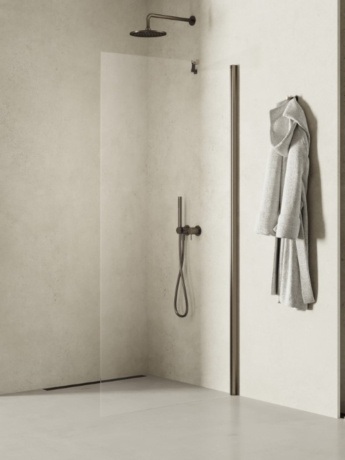 New Trendy New Soleo Gunmetal Brushed sprchová zástěna walk-in 90 cm grafitová kartáčovaný/průhledné sklo K-2261