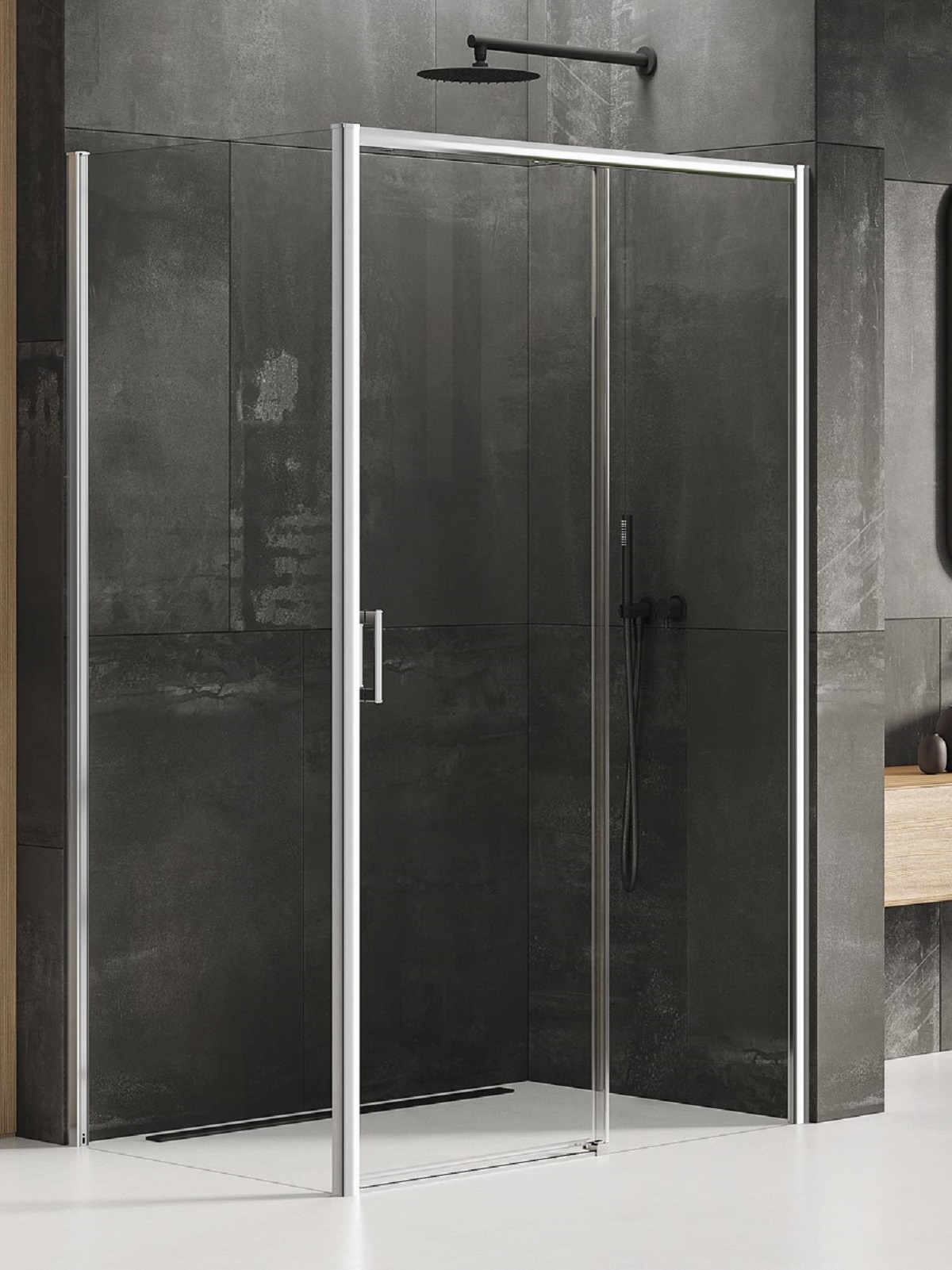 New Trendy Prime sprchový kout 150x100 cm obdélníkový chrom lesk/průhledné sklo D-0309A/D-0125B