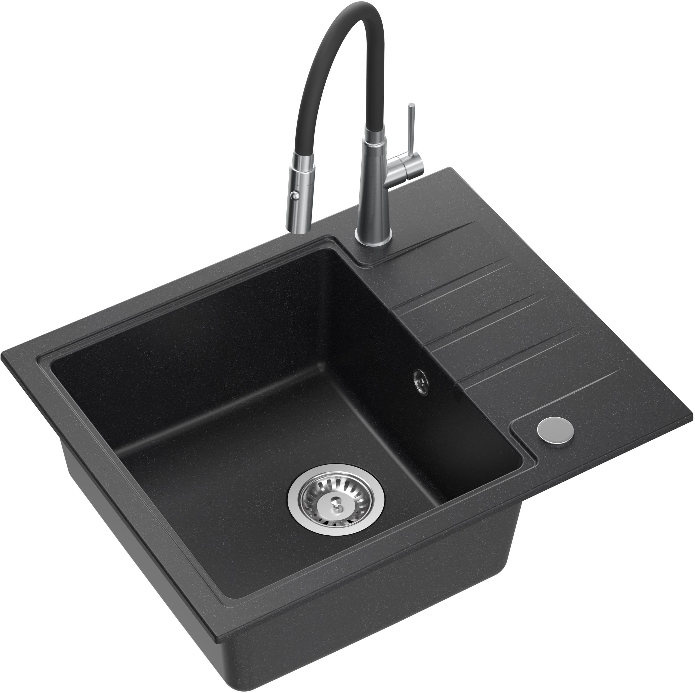 Quadron Peter dřezy s baterií černá/ocel HCQP6250CZK_3922505BSBL