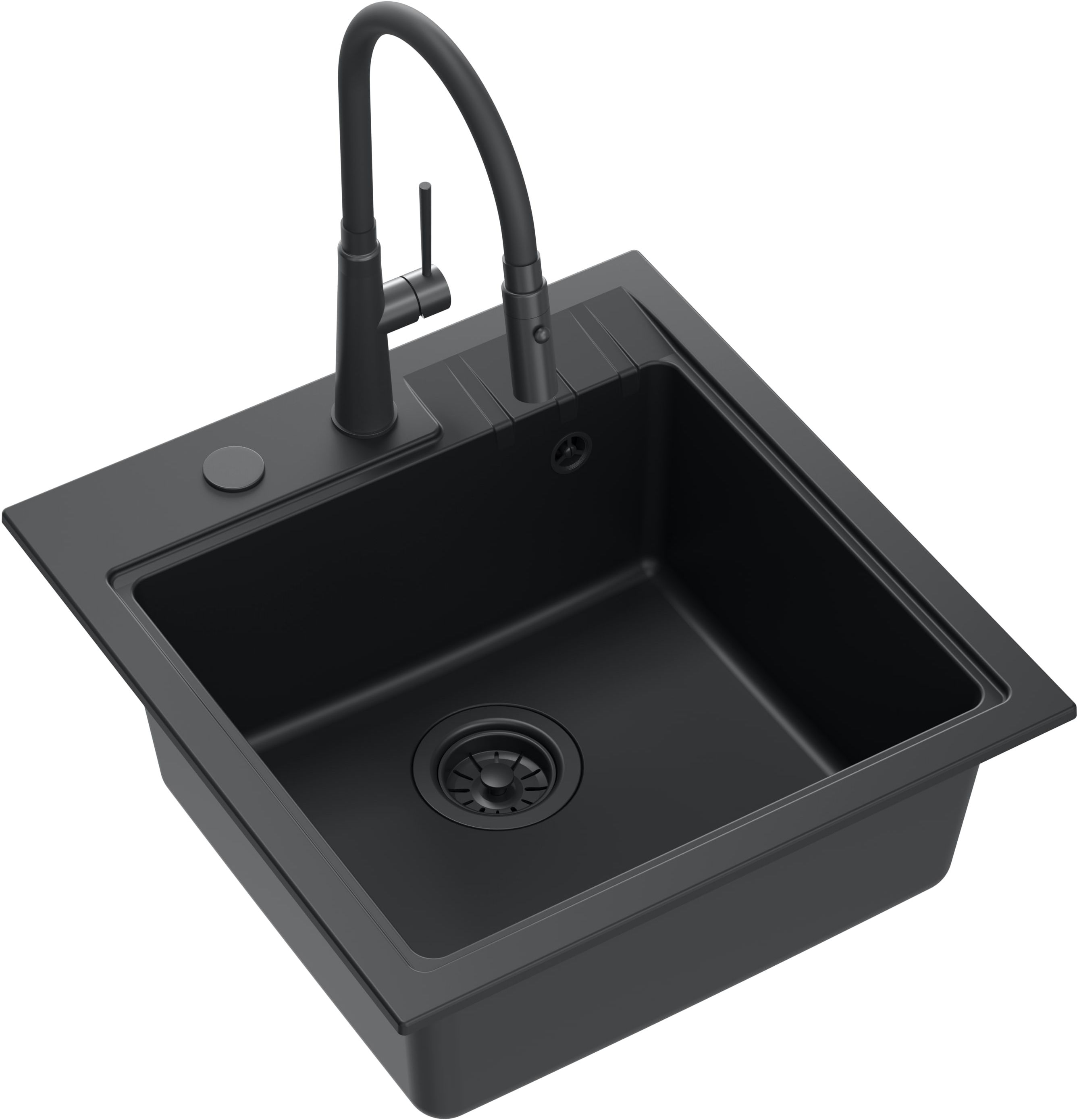 Quadron Peter dřezy s baterií černá/černá HCQP5052BLMPC3922505BLM