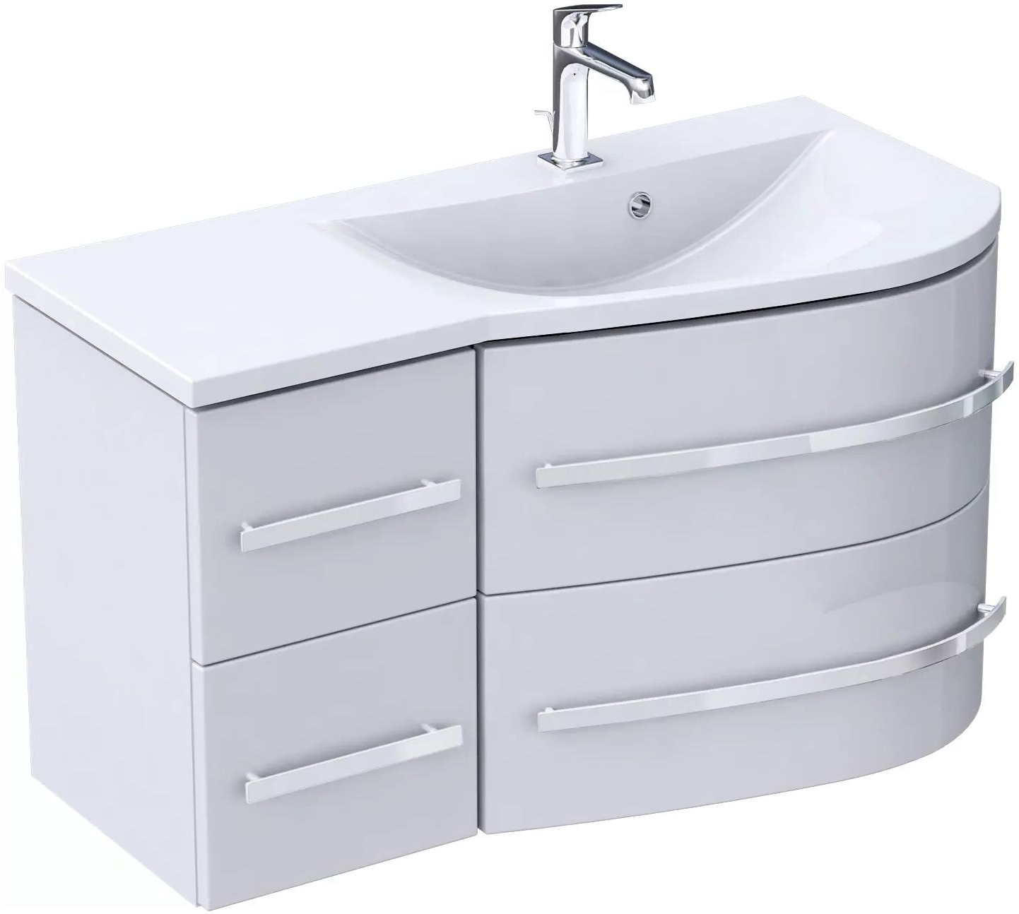 Oristo Opal skříňka 90x44x50 cm pod umyvadlo závěsná bílá OR30-SD4S-90-1-PV4