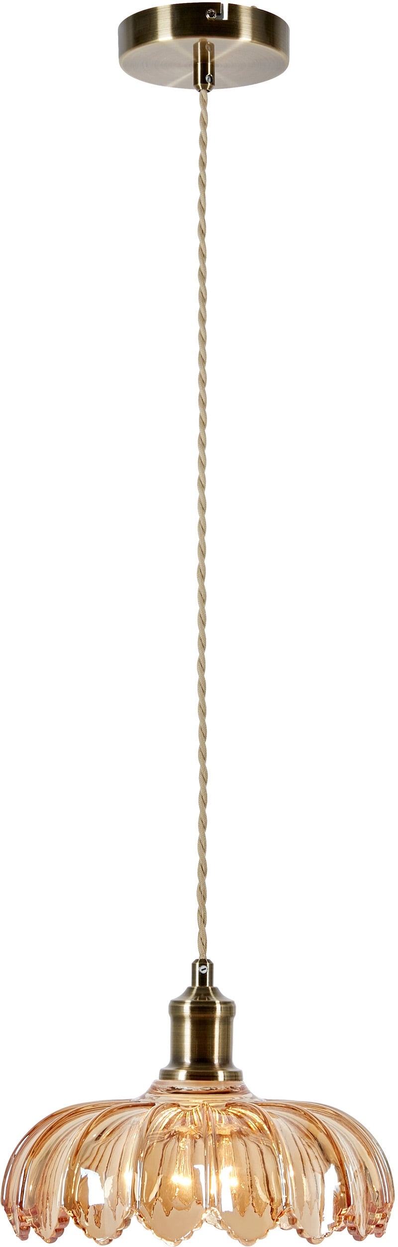 Markslöjd Kurage závěsné svítidlo 1x40 W mosaz-jantarová 108858