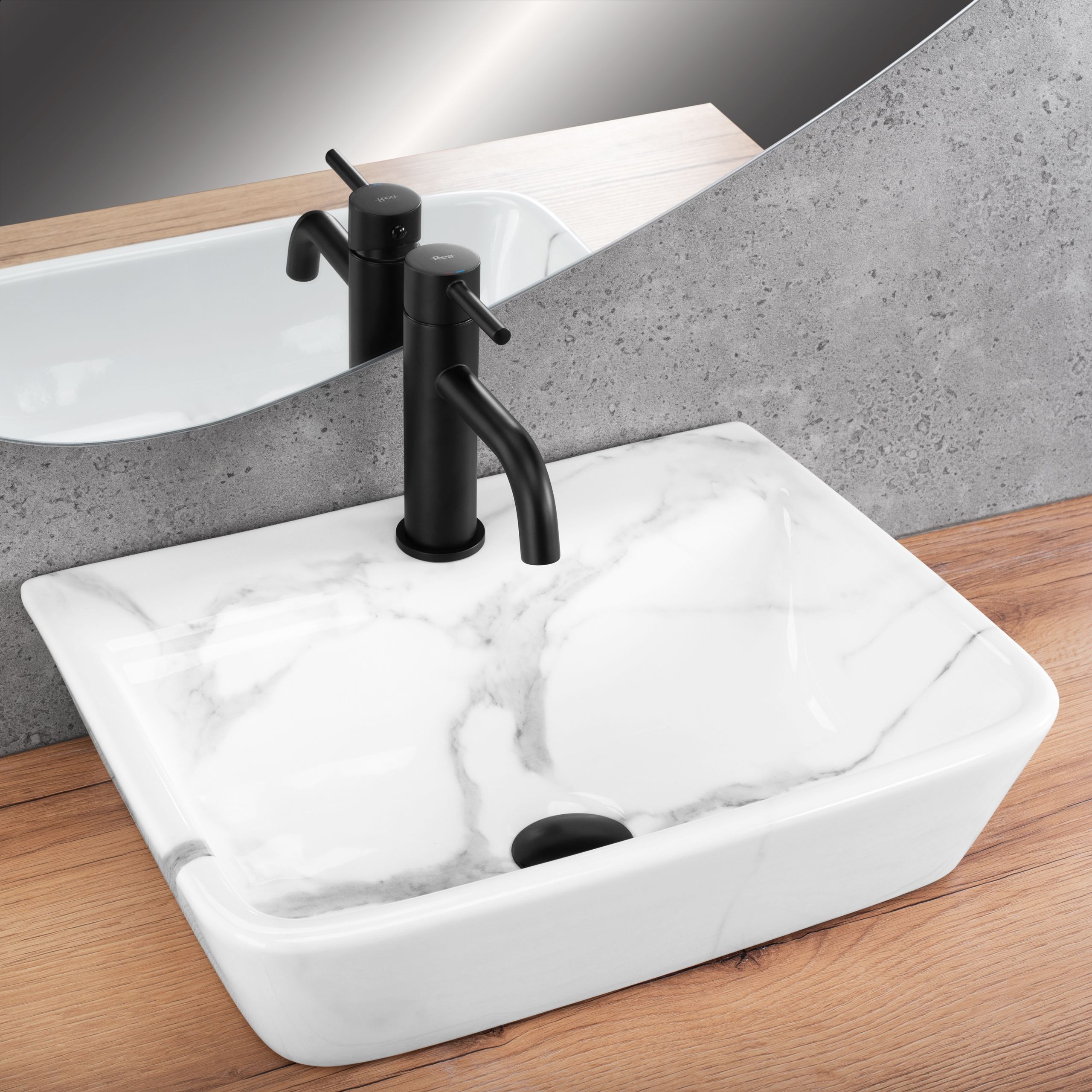 Rea Altea umyvadlo 45.5x36 cm na pult REA-U9242