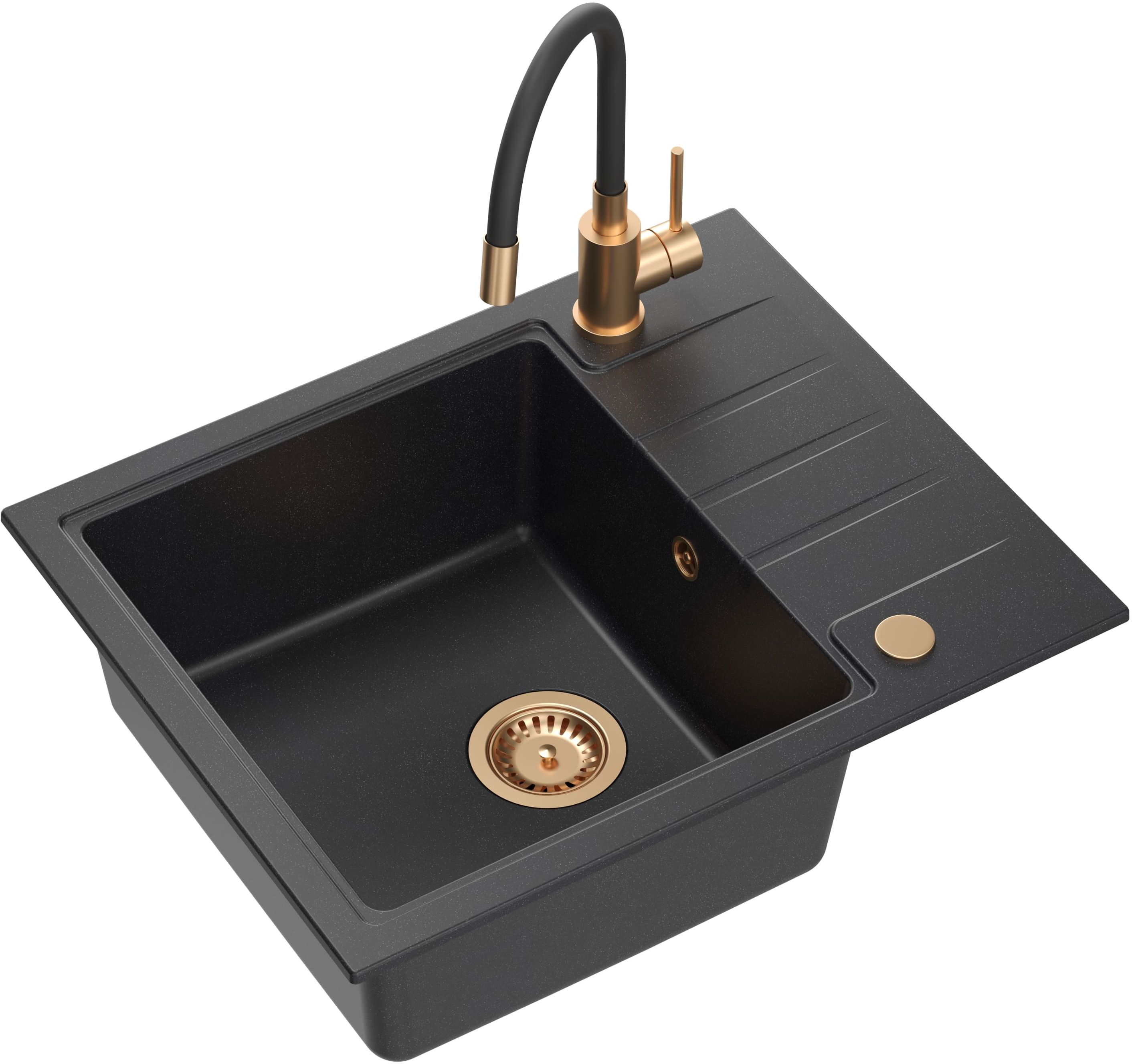 Quadron Peter dřezy s baterií černá/černá HCQP6250CZK_3323503PVDC1