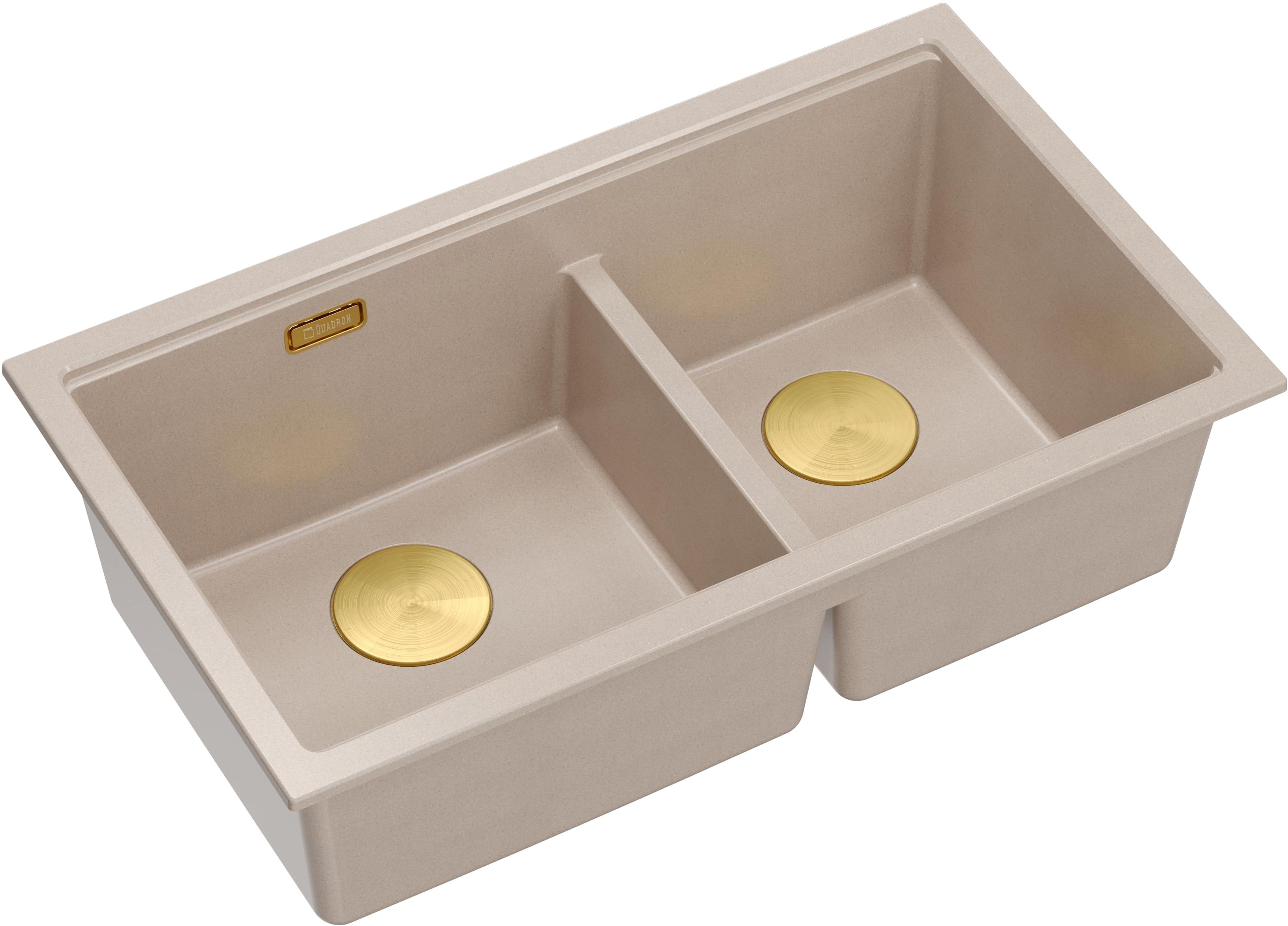 Quadron Logan dřez graniteq 76x45 cm béžová HQL7645U2_PVDG1_U