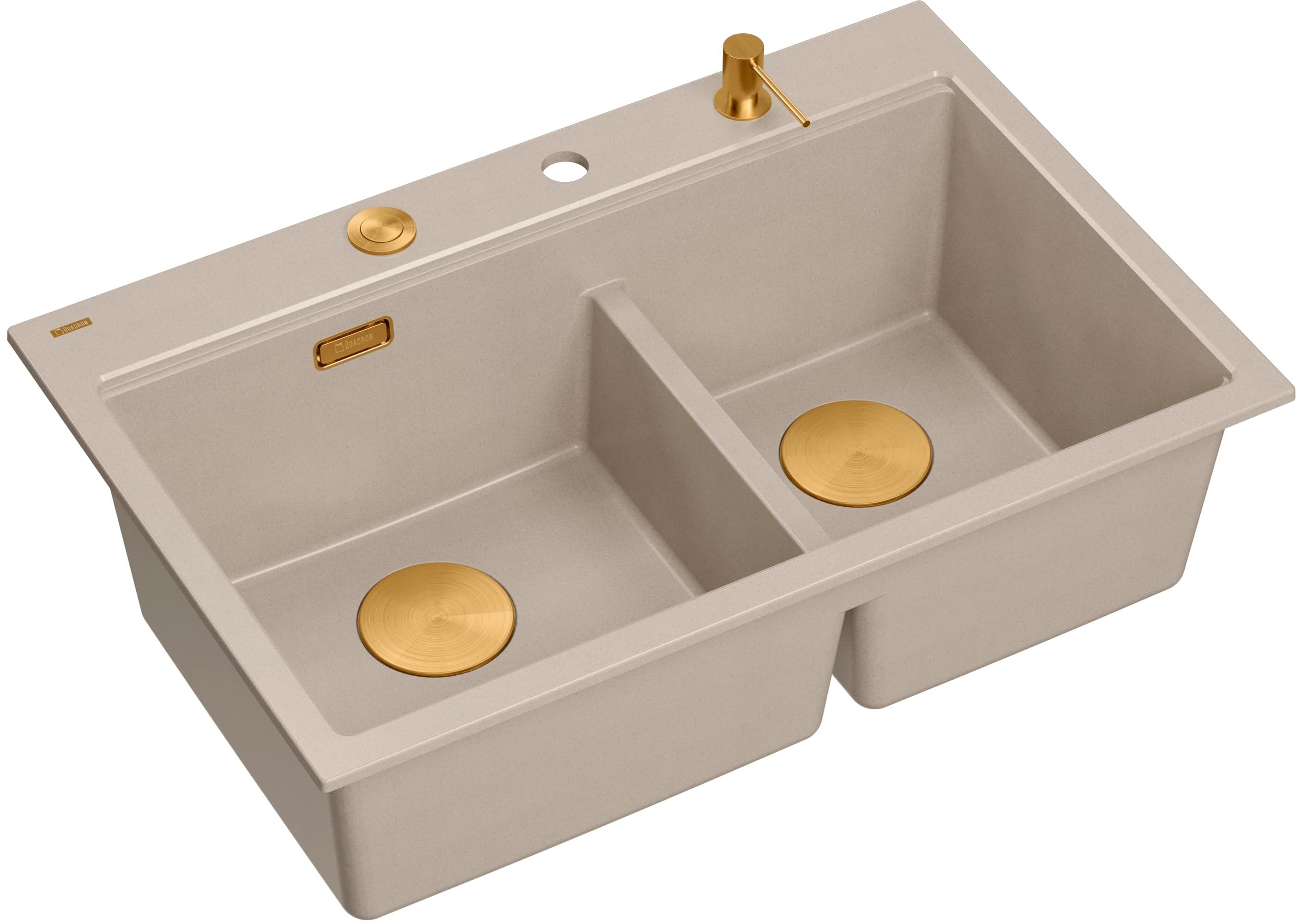 Quadron Marc 120 dřez graniteq 76x50 cm béžová HQC7650U2_PVDC1