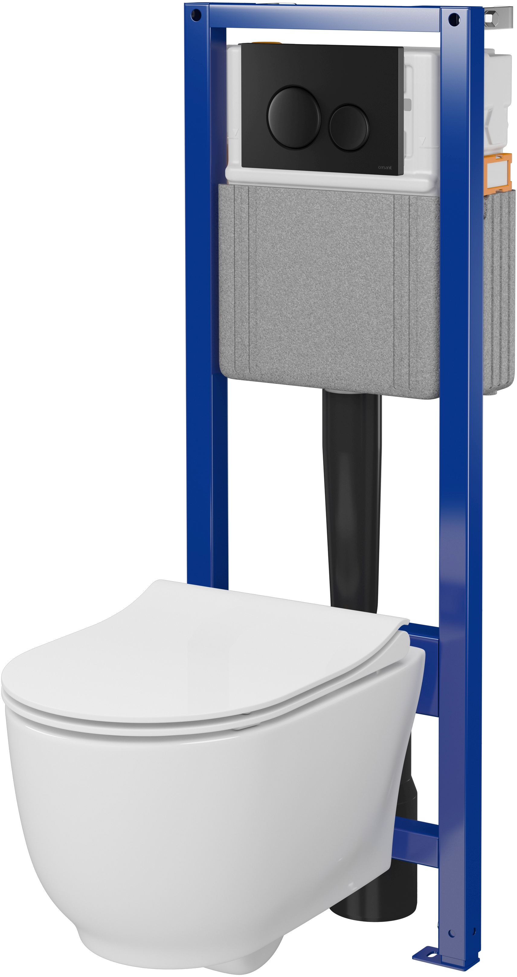 Cersanit Luna wc souprava s mísou, sedátkem a tlačítkem S4028-002