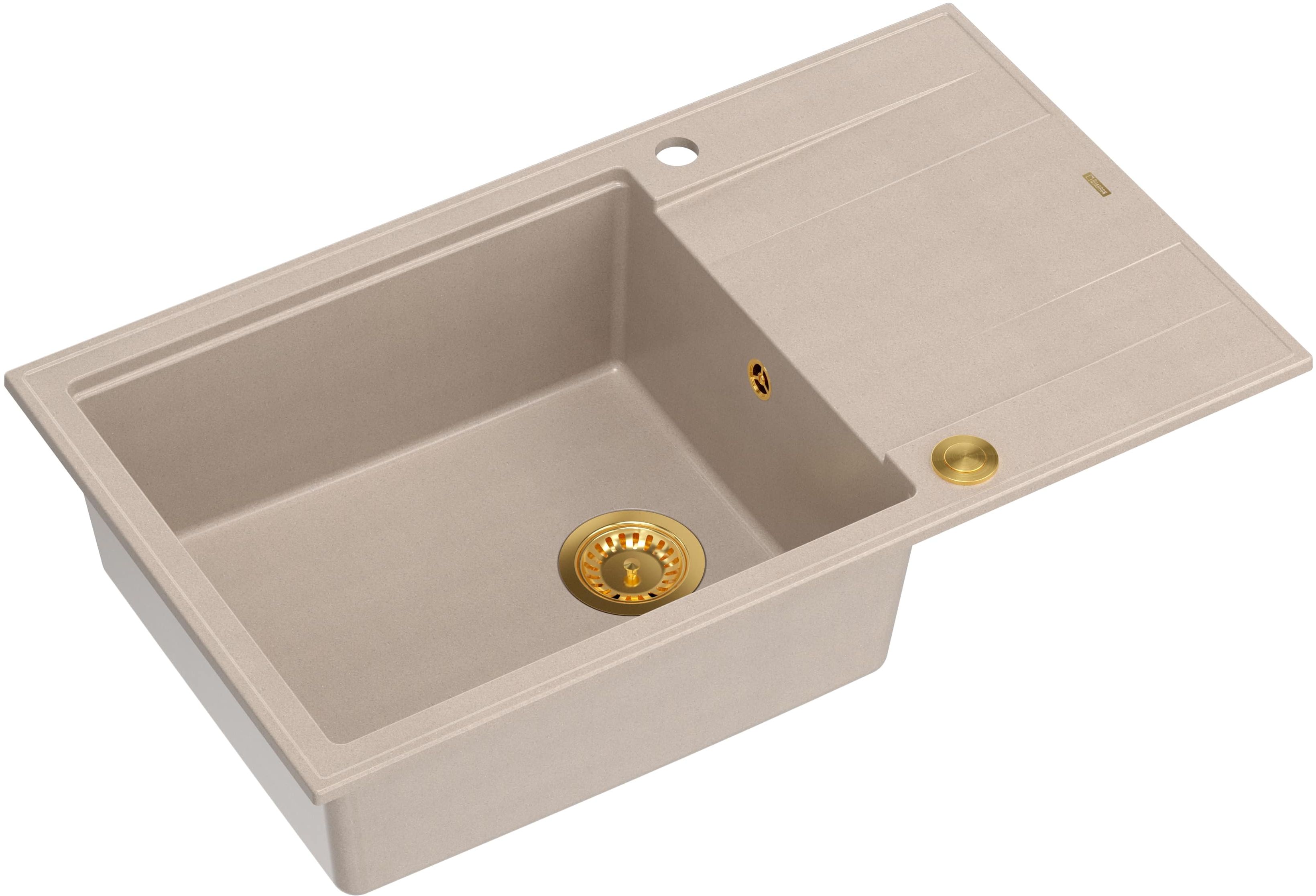 Quadron Evan dřez graniteq 86x50 cm béžová HCQE58650U2_PVDG1_P2O
