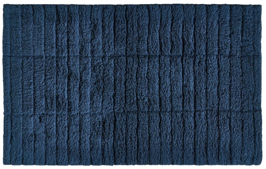 Zone Denmark Tiles koupelnová podložka 80x50 cm obdélníkový modrá 13541
