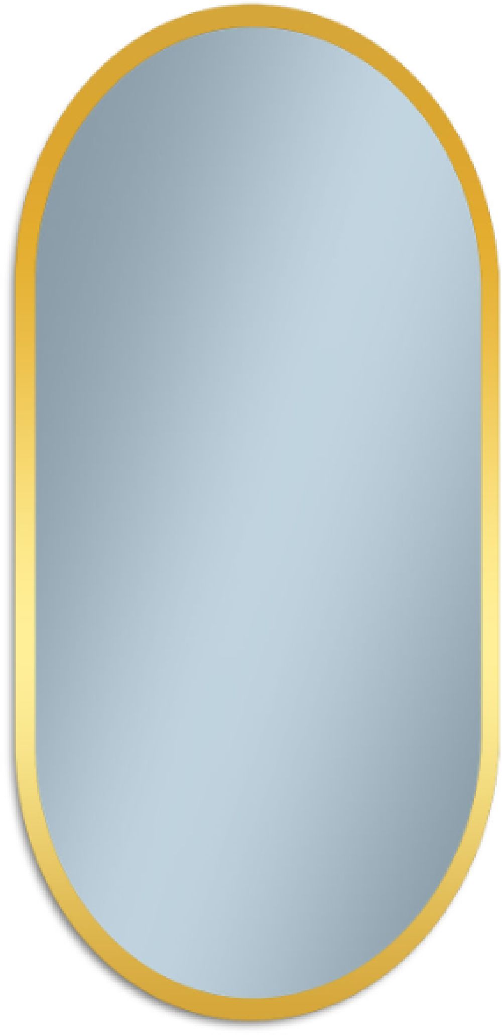 Venti Oslo zrcadlo 50x90 cm oválný s osvětlením zlatá 5907722357007