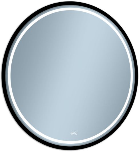 Venti Baltic zrcadlo 100x100 cm kulatý s vyhřívací podložkou černá 5907722357656