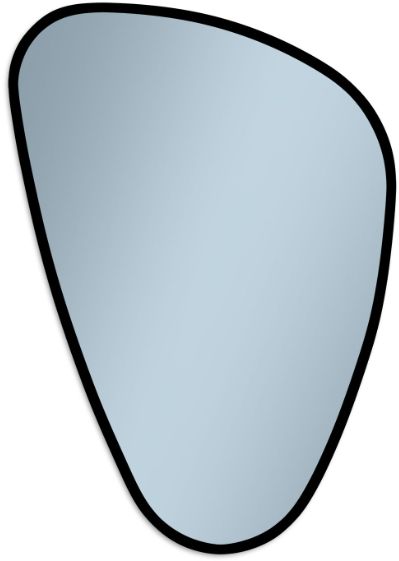 Venti Impala zrcadlo 69x96 cm s osvětlením černá 5907722357069