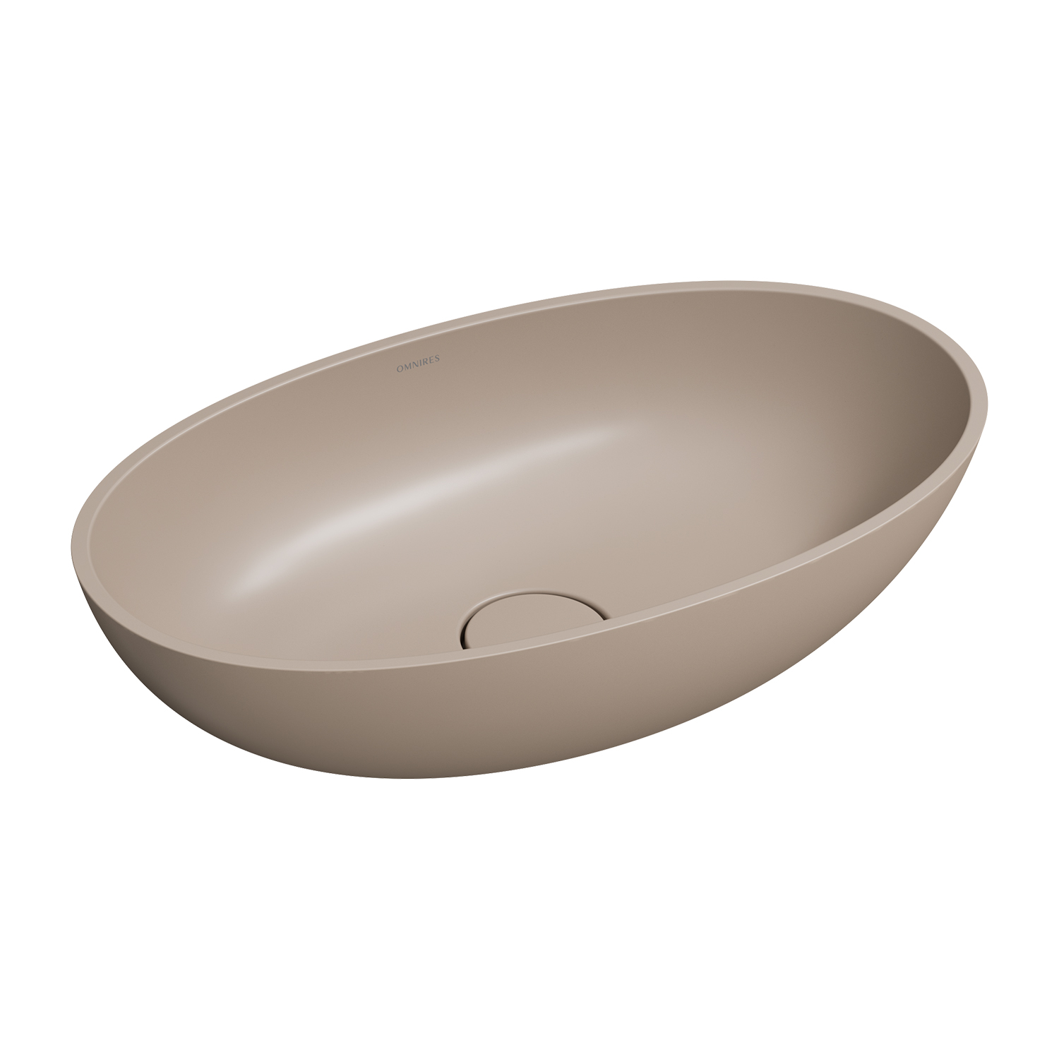 Omnires Shell M+ umyvadlo 50x32 cm oválné na pult hnědá/béžová SHELL500UNDB
