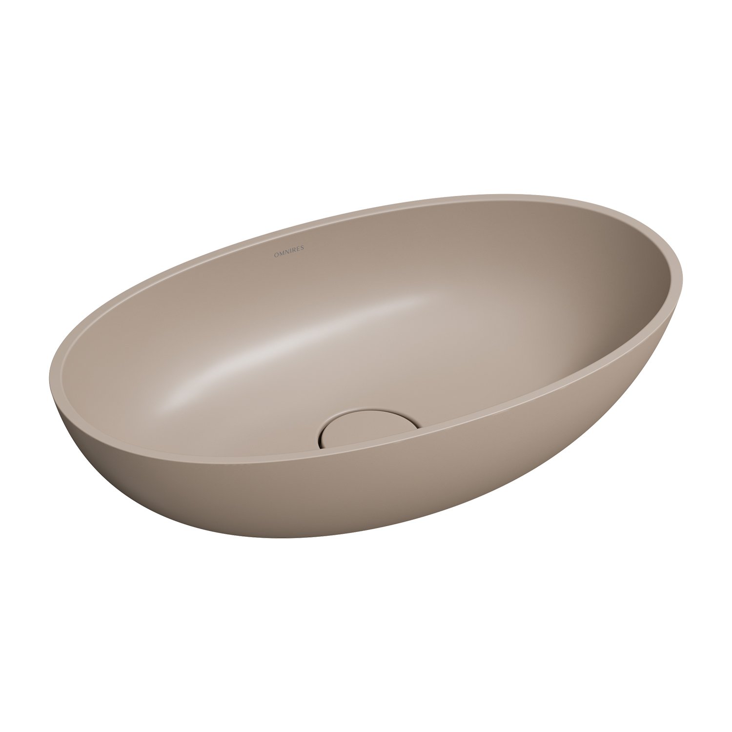 Omnires Shell M+ umyvadlo 60x35 cm oválné na pult hnědá/béžová SHELLUNDB