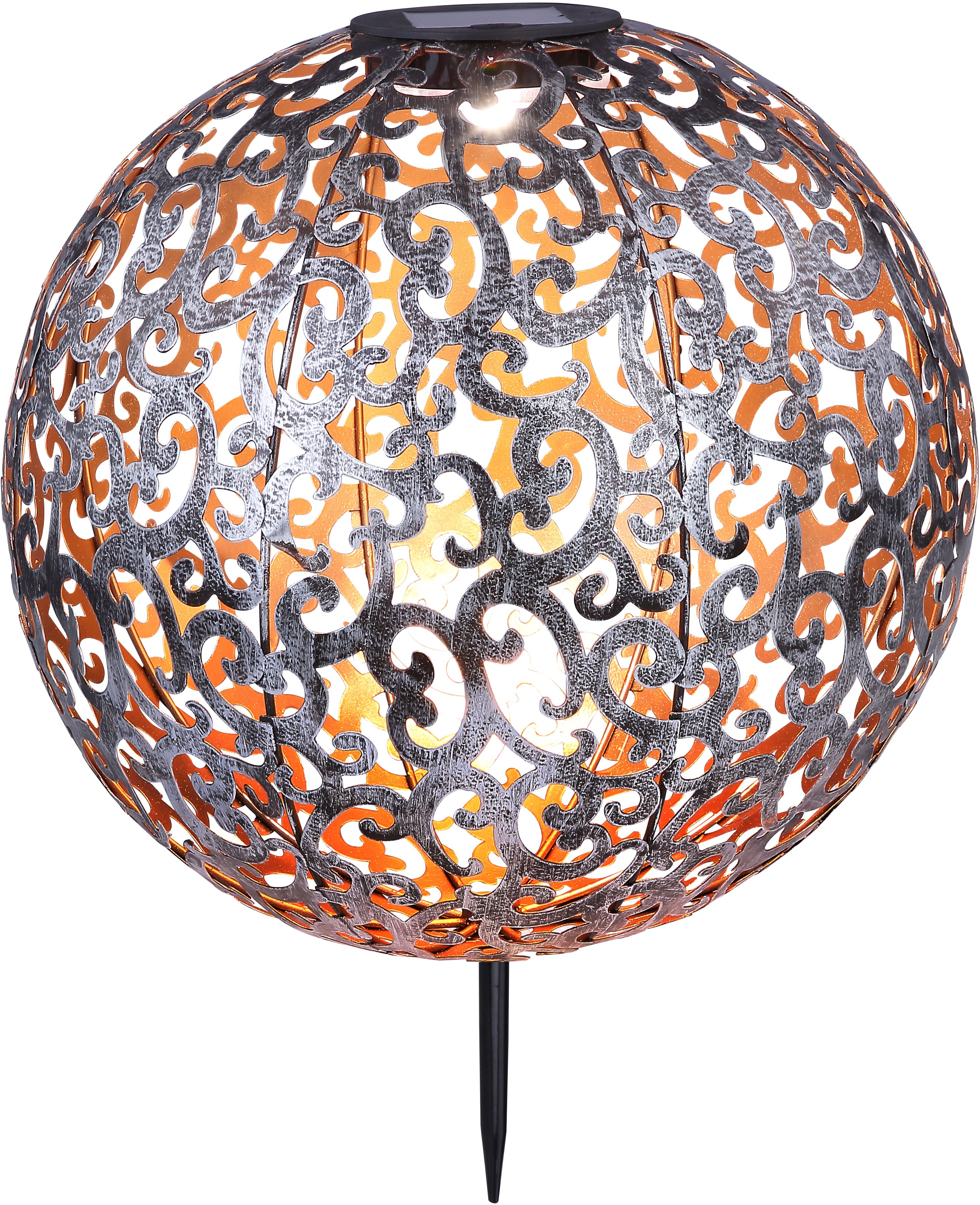 Globo Lighting Solar solární stojací lampa 1x0.12 W stříbrná 33744