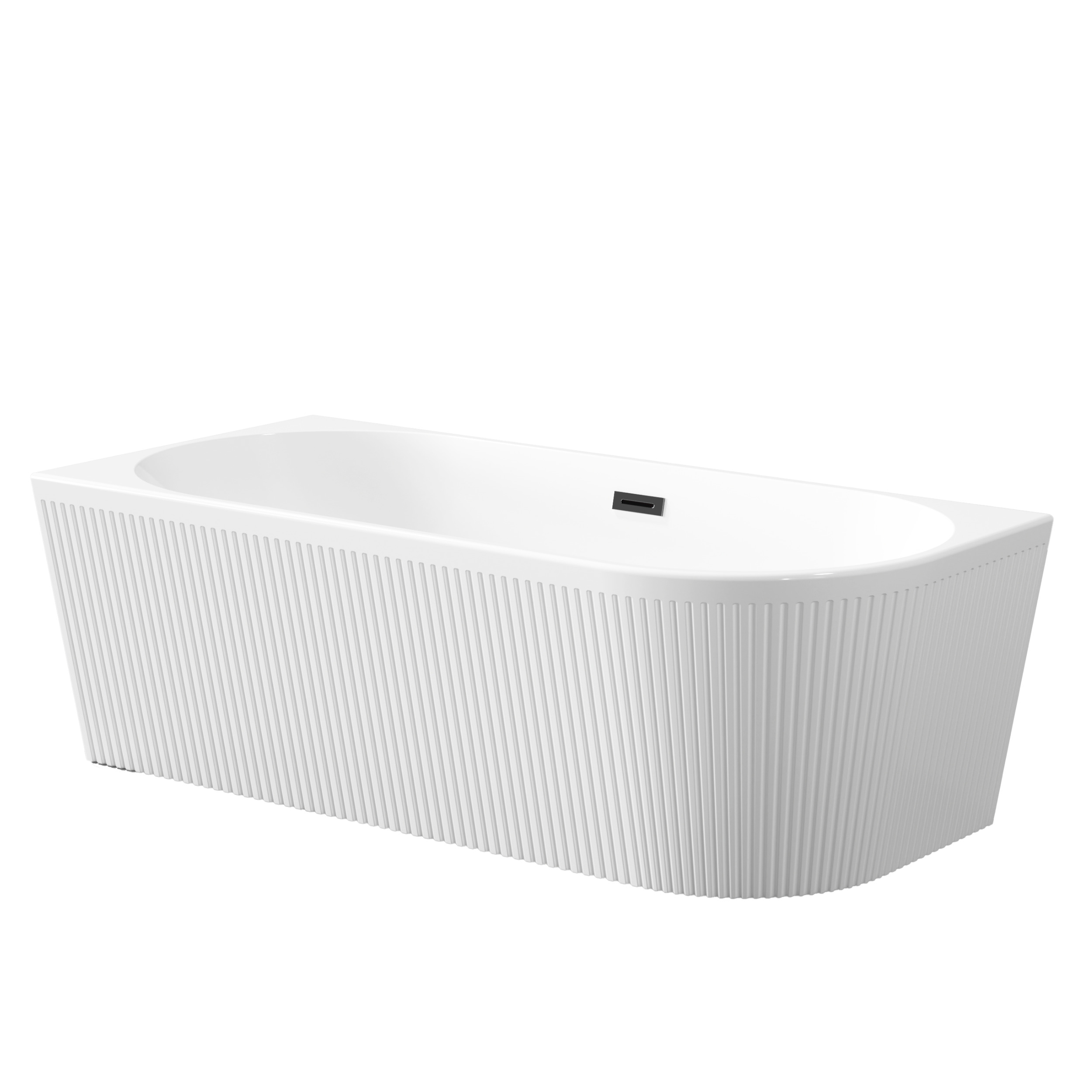 Invena Glamour rohová vana 170x80 cm oválná bílá AN-02-14L