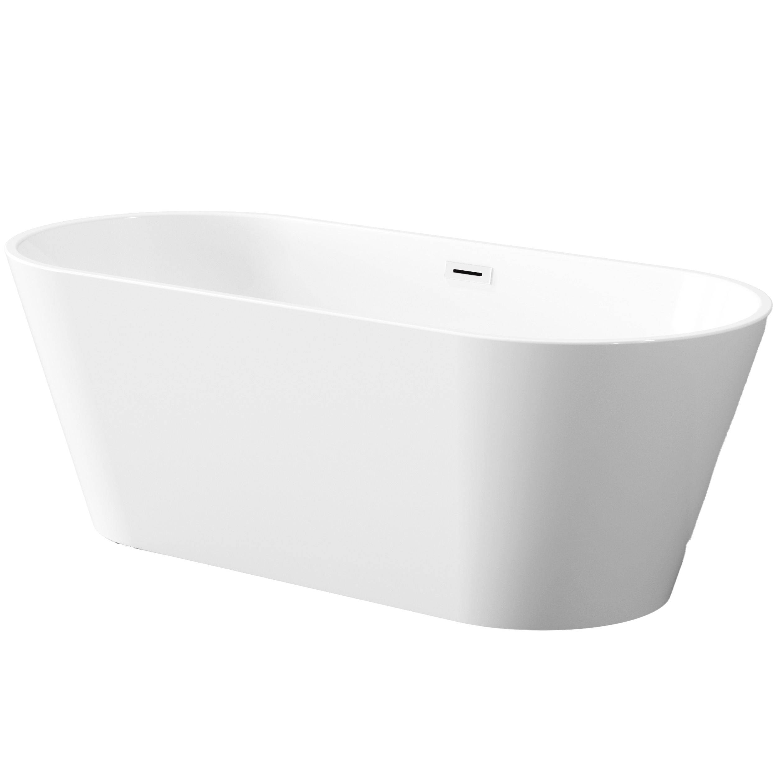 Invena Limnos volně stojící vana 170x75 cm oválná bílá AN-00-110