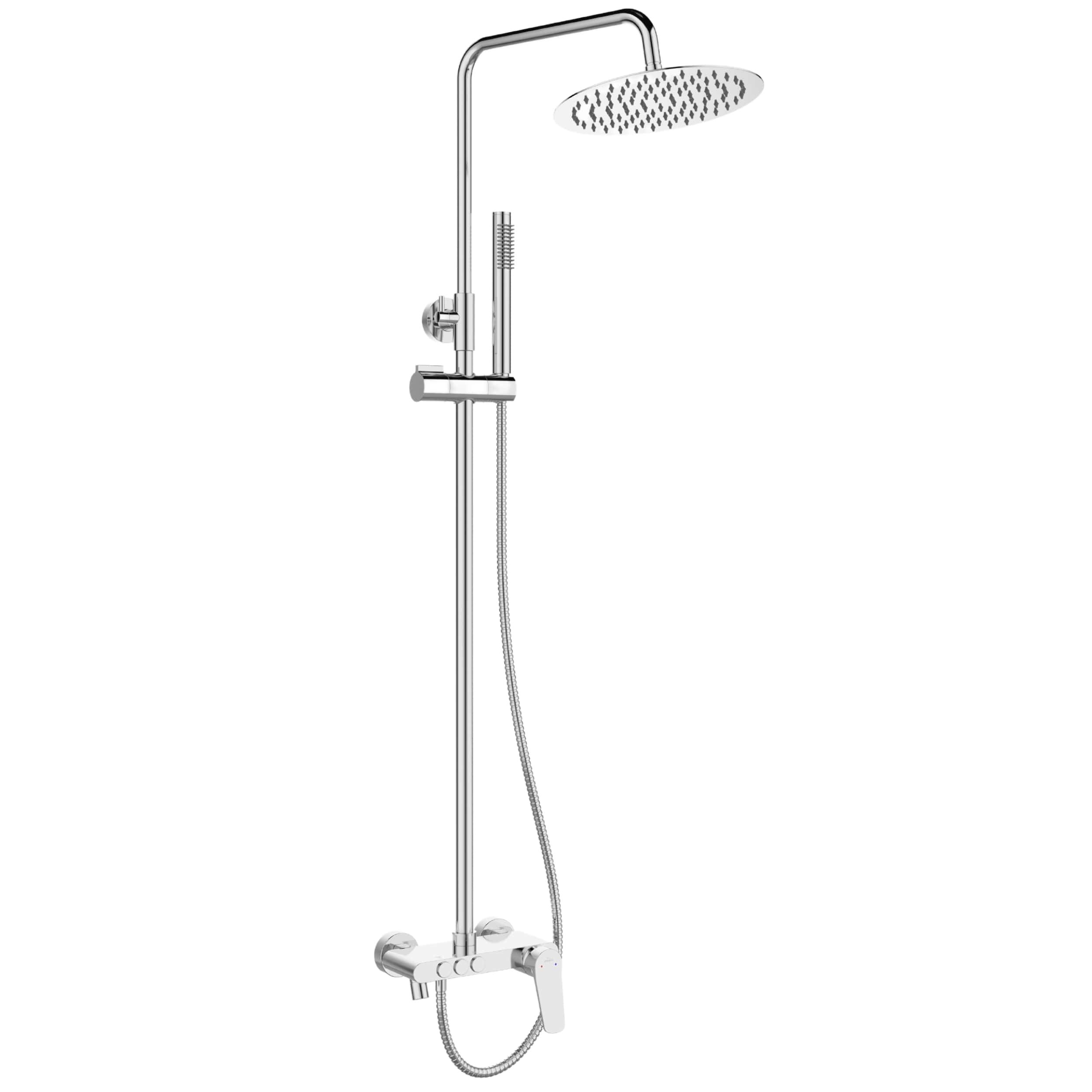 Invena Alonia sprchová sada na stěnu s dešťovou sprchou chrom AU-70-D01