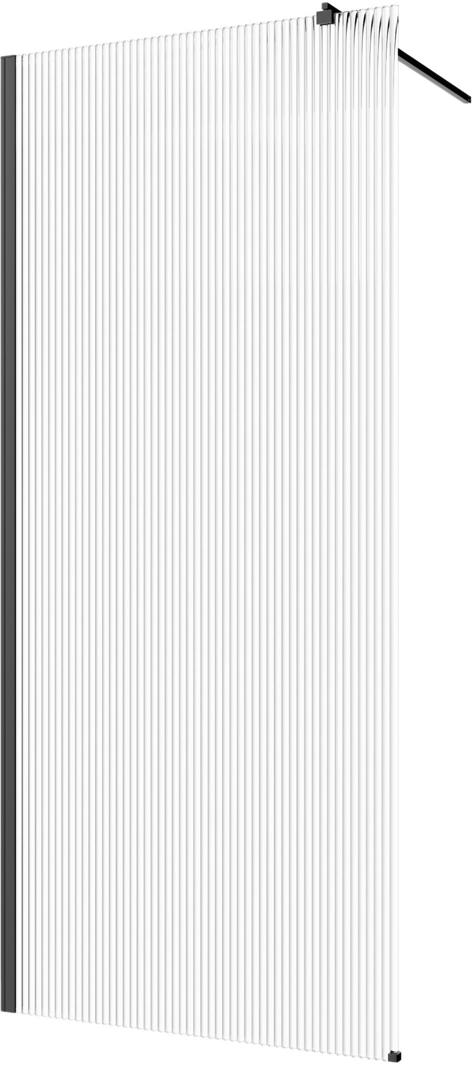 Invena sprchová zástěna walk-in 90 cm černá polomatný/vzorované sklo AK-32-195