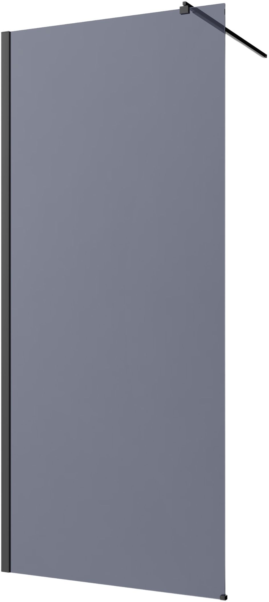 Invena sprchová zástěna walk-in 90 cm černá polomatný/grafitové sklo AK-32-193