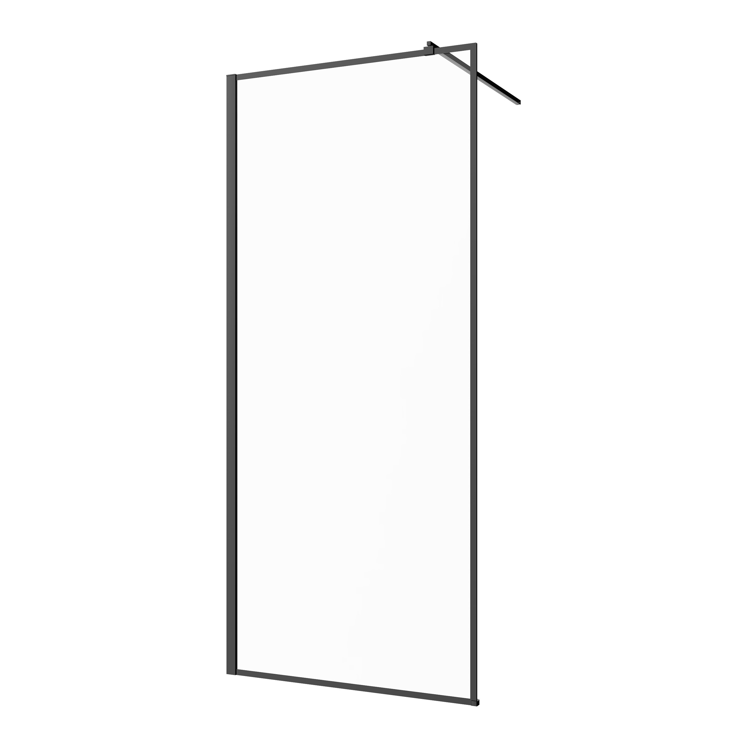 Invena sprchová zástěna walk-in 80 cm černá polomatný/průhledné sklo AK-32-188