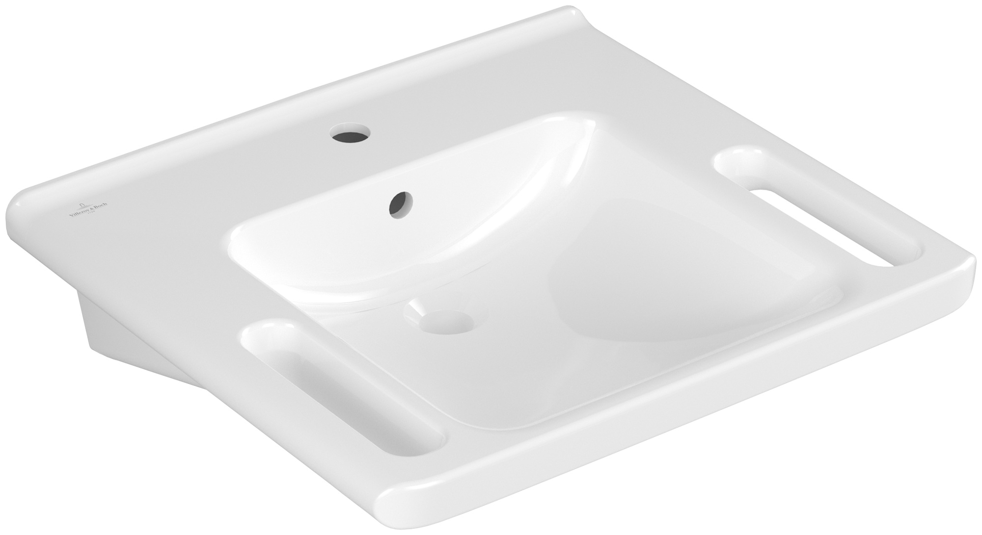 Villeroy & Boch ViCare umyvadlo 60x55 cm obdélníkový klasický pro osoby se zdravotním postižením bílá 4A686001