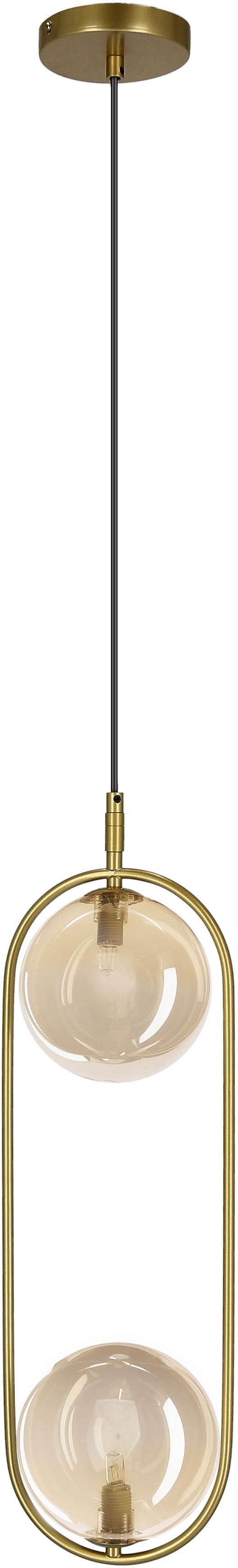 Candellux Cordel závěsné svítidlo 2x28 W mosaz 32-44105