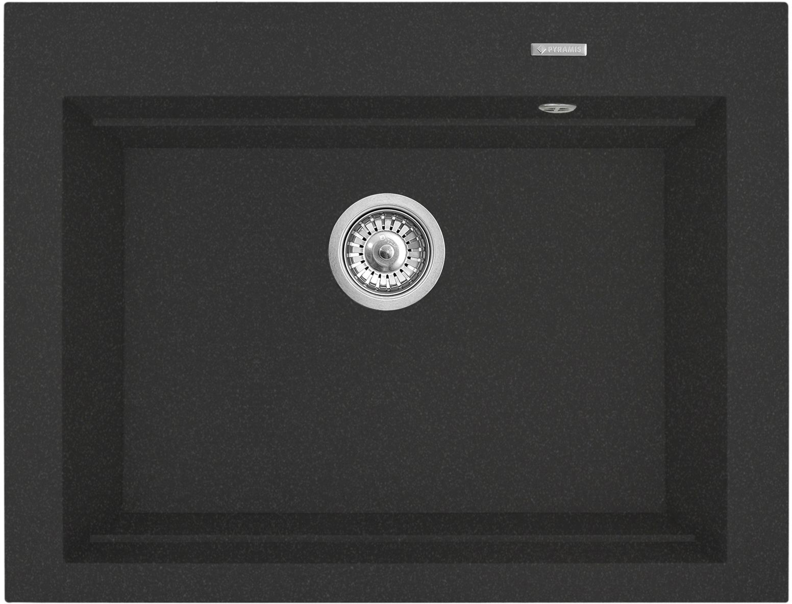 Pyramis Siros granitový dřez 67x51.5 cm černá 070094201