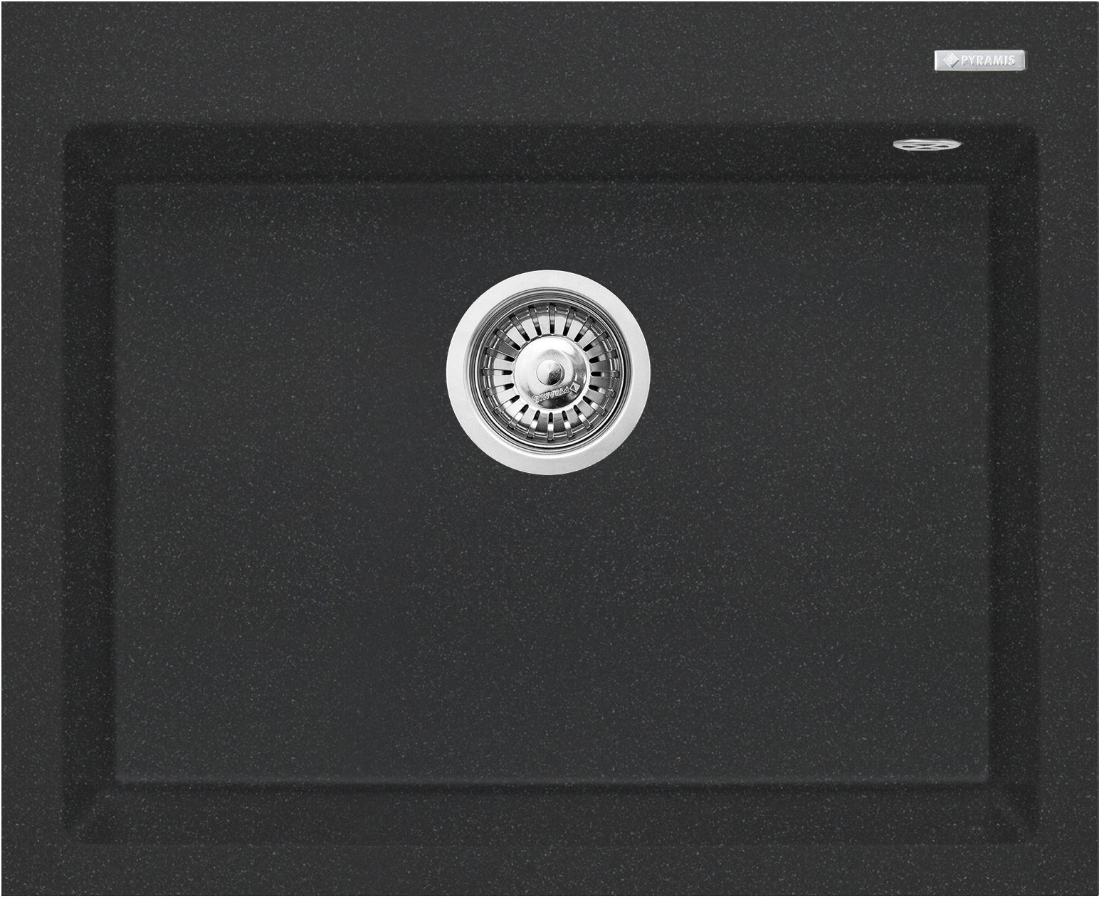 Pyramis Istros granitový dřez 61x50 cm černá 070186812