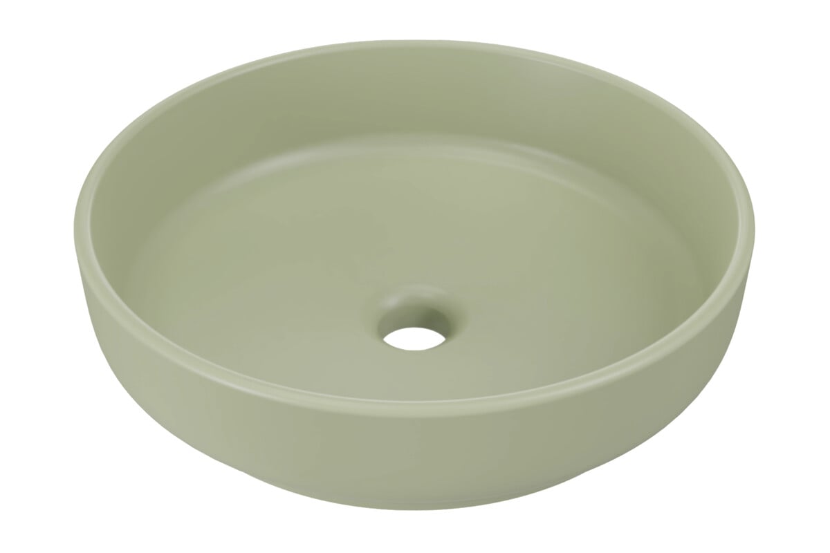 Comad River 1 umyvadlo 40x40 cm kulatý na pult zelená RIVER 1 OLIVE GREEN MATT UN 40 ( E-6595 )
