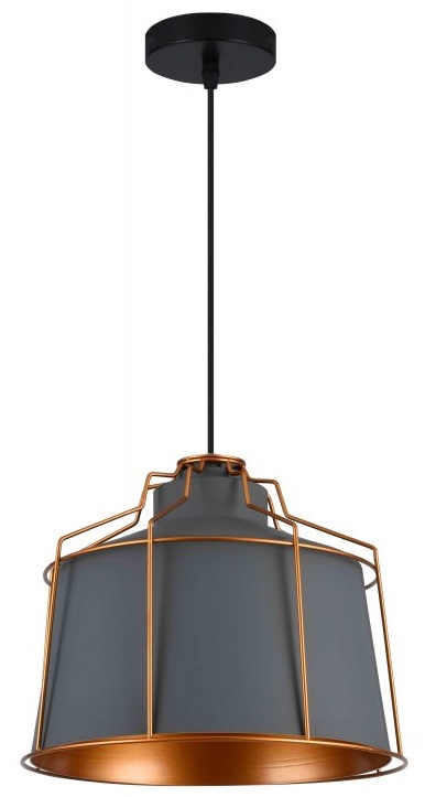 GTV Goa závěsné svítidlo 1x40 W šedá/popelavá OS-GOA-15-DEC