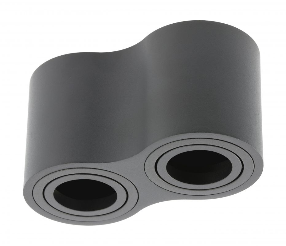 GTV Aveiro stropní světlo 2x20 W černá OS-AVB80160OK2-00