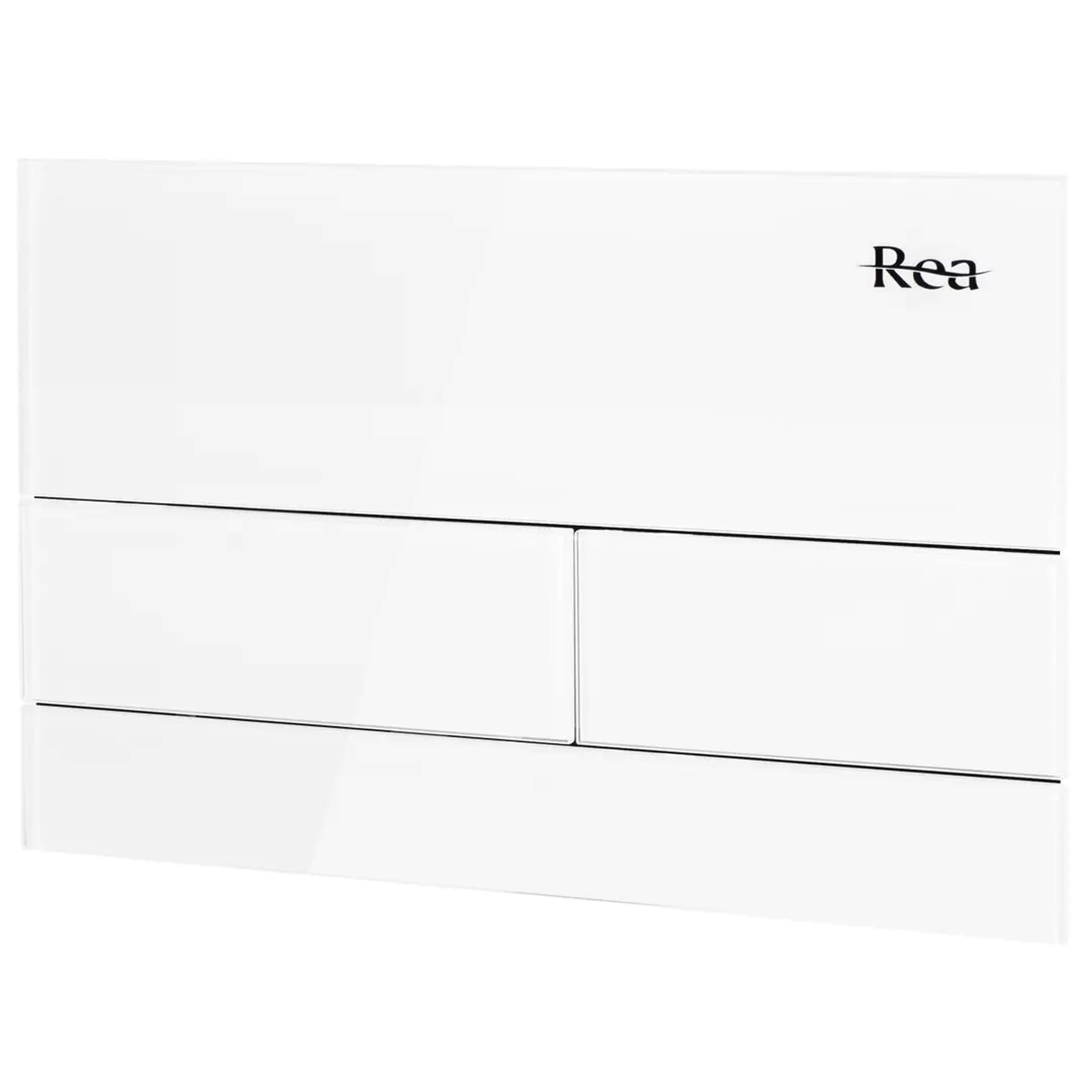 Rea T Steel splachovací tlačítko pro WC bílá REA-E0052