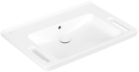 Villeroy & Boch ViCare umyvadlo 80x55 cm obdélníkový klasický pro osoby se zdravotním postižením bílá 4A6882T2