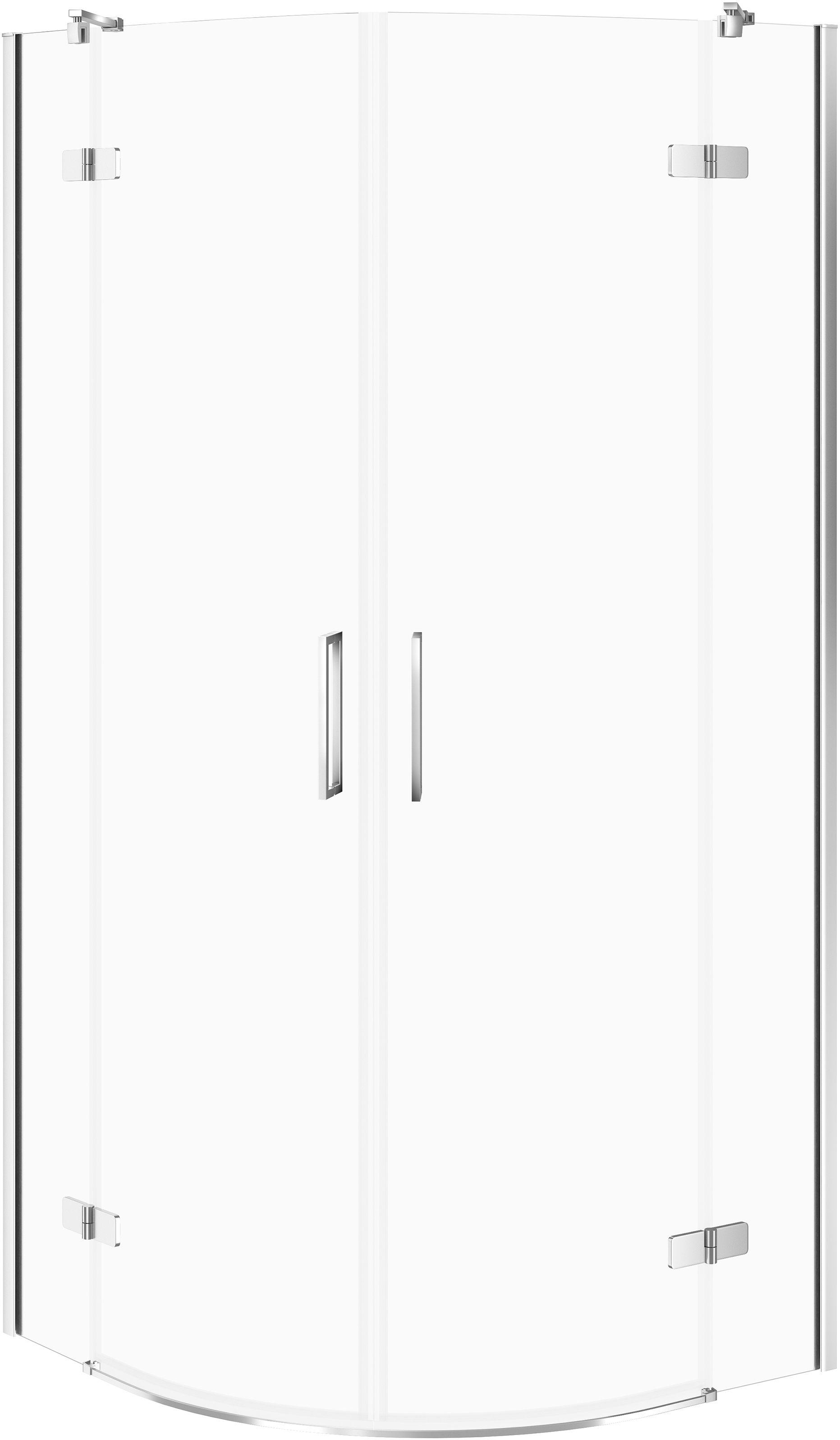 Cersanit City sprchový kout 90x90 cm půlkulatá chrom lesk/průhledné sklo S584-069