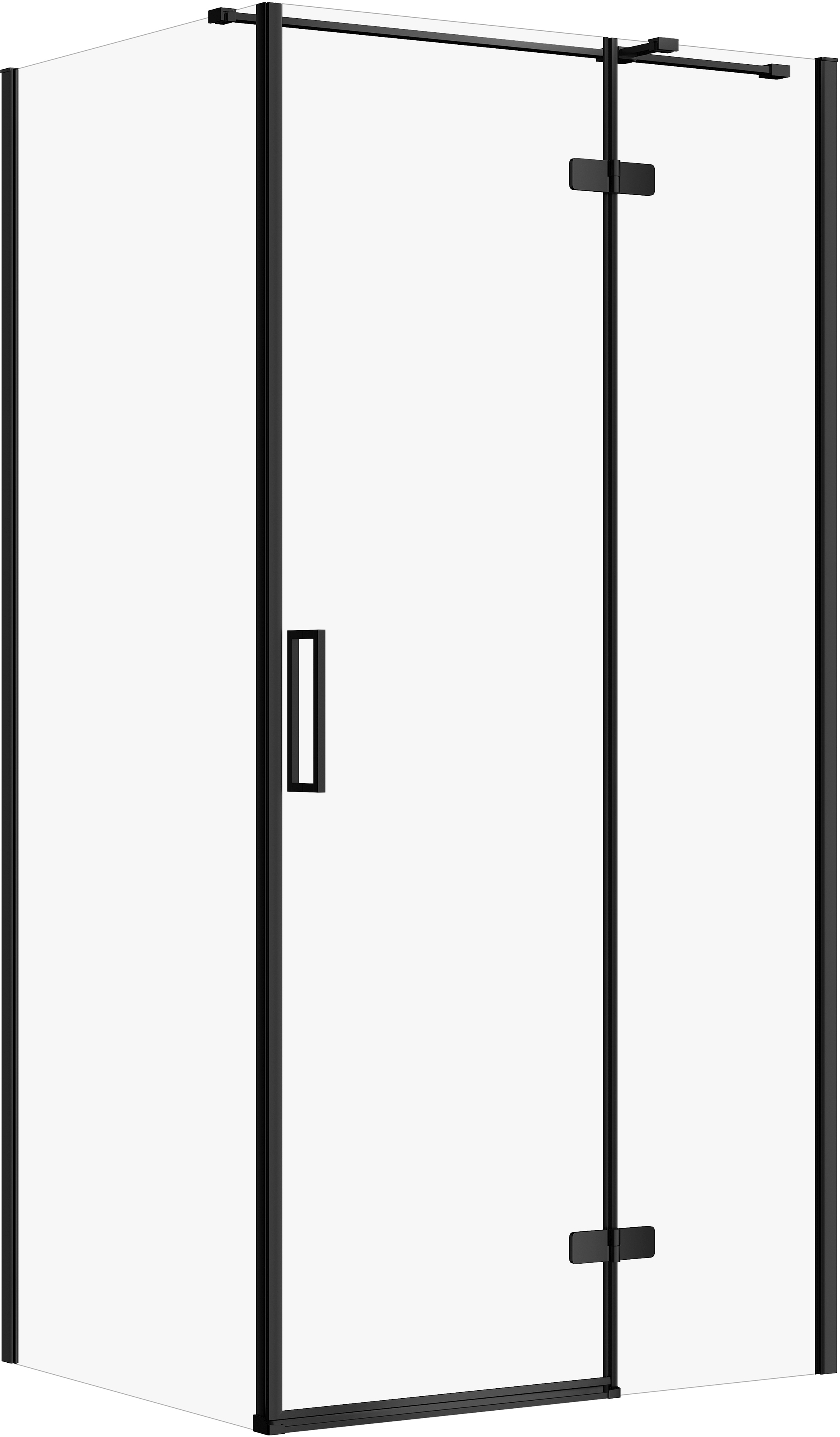 Cersanit City sprchový kout 100x80 cm obdélníkový černá matný/průhledné sklo S584-096