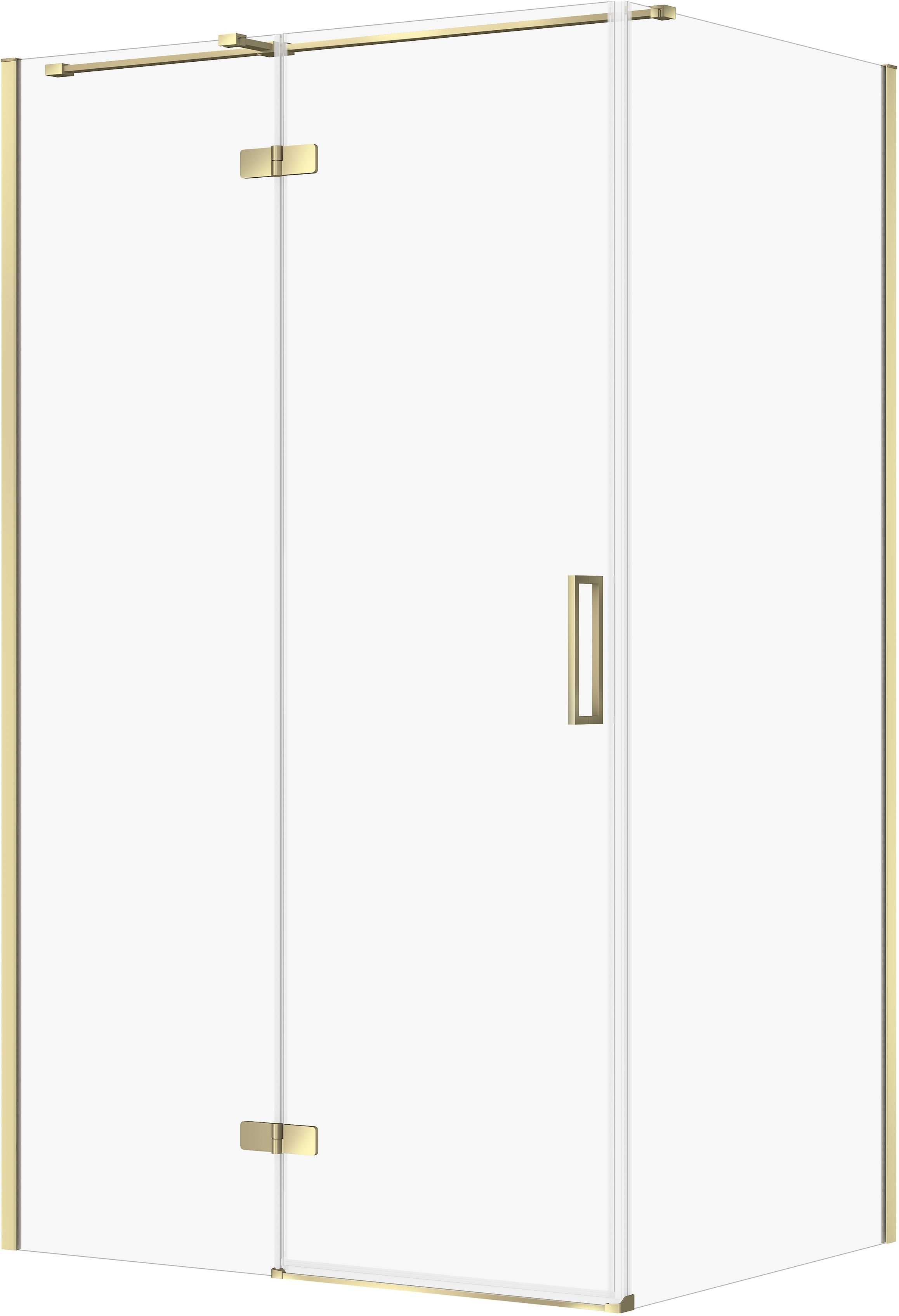 Cersanit City sprchový kout 120x90 cm obdélníkový zlatá lesk/průhledné sklo S584-093