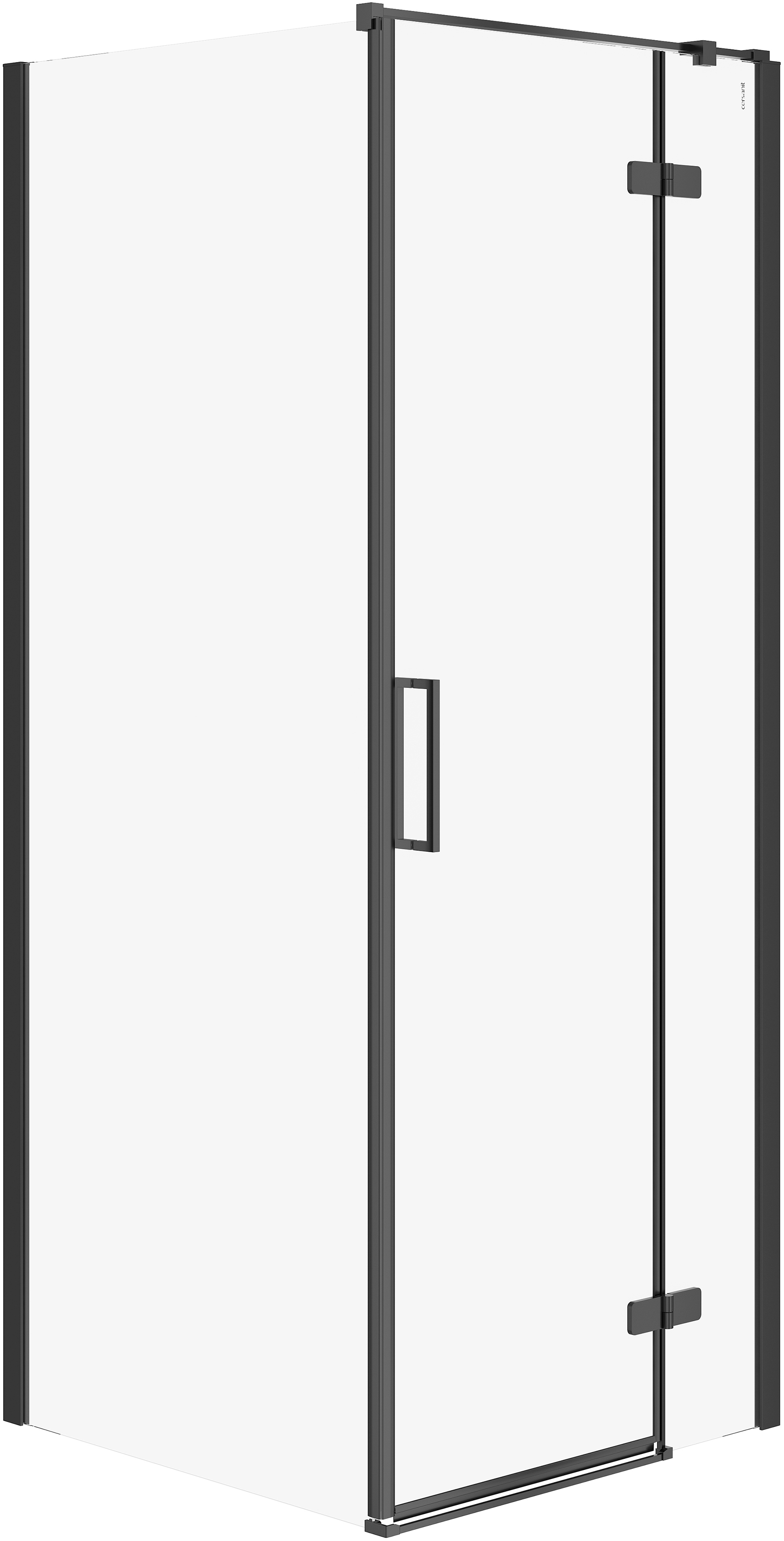 Cersanit City sprchový kout 80x80 cm čtvercový černá matný/průhledné sklo S584-107