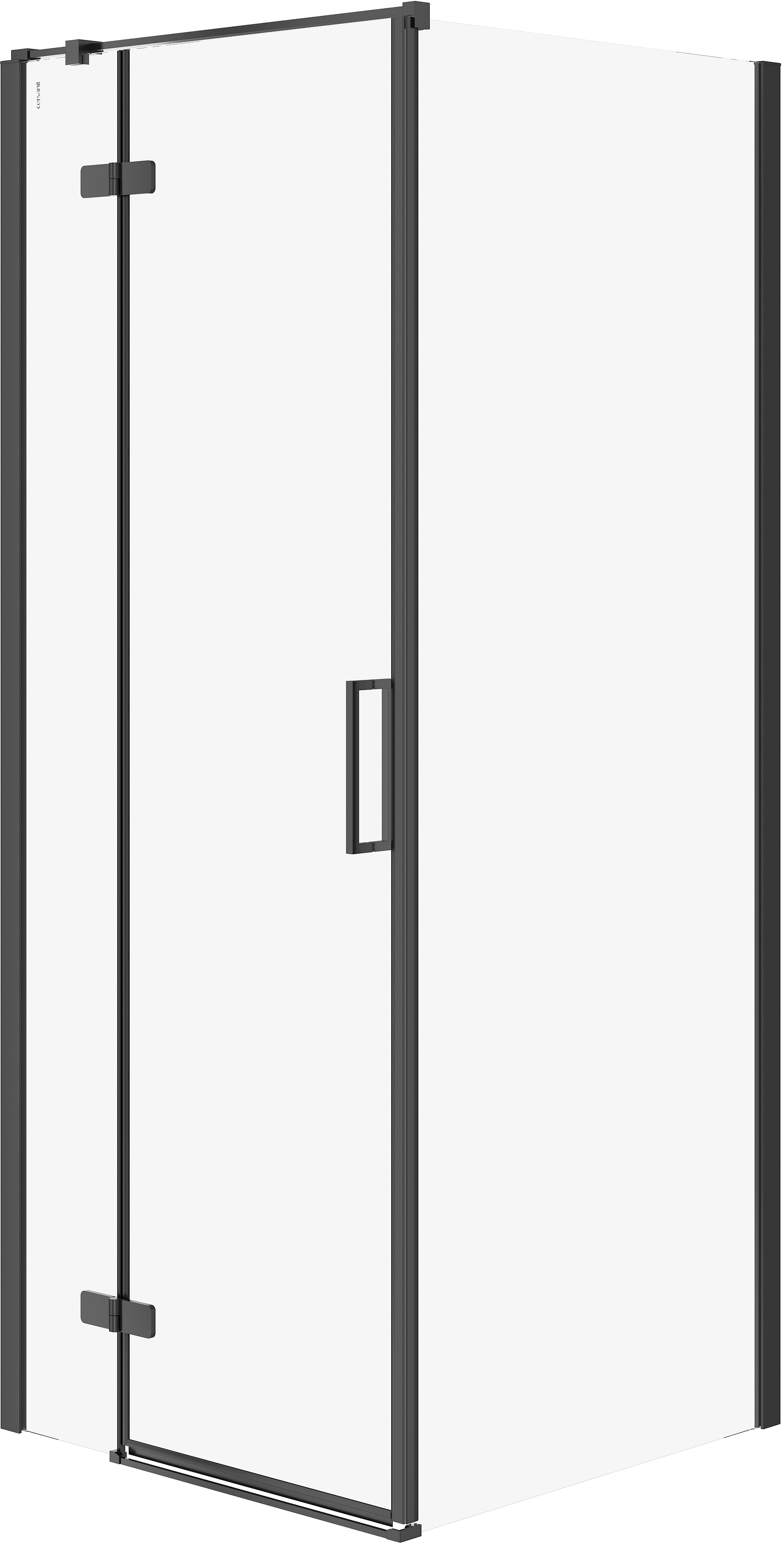 Cersanit City sprchový kout 80x80 cm čtvercový černá matný/průhledné sklo S584-106
