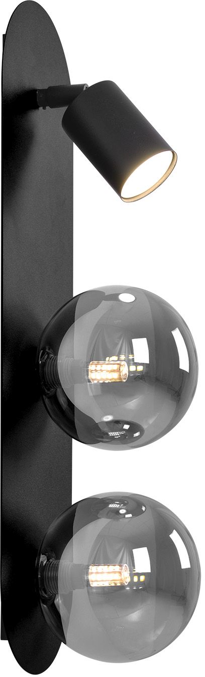 Kaja Aries nástěnné svítidlo 3x10 W černá-grafitová K-5483