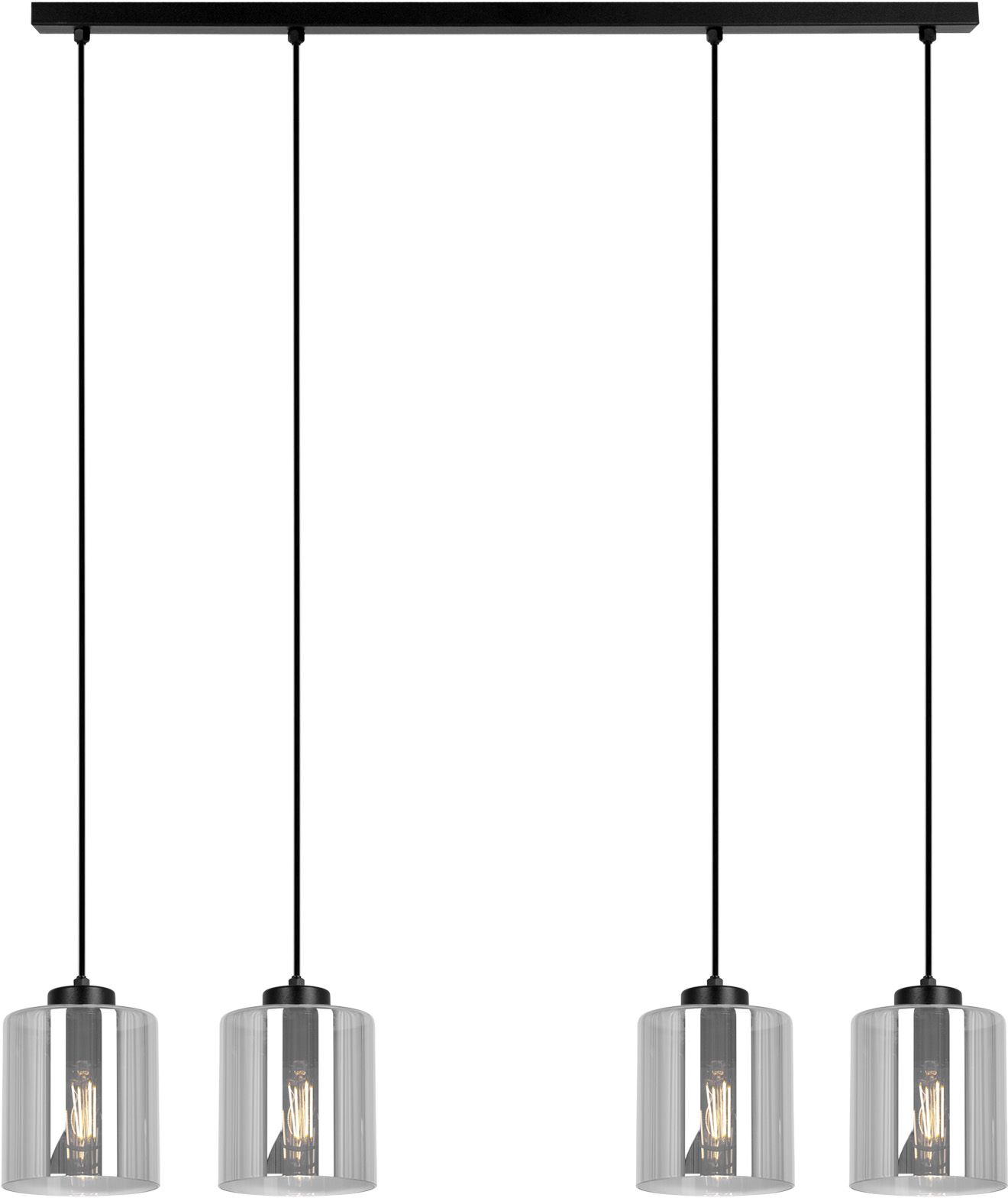 Kaja Miri závěsné svítidlo 4x15 W černá-grafitová K-5576