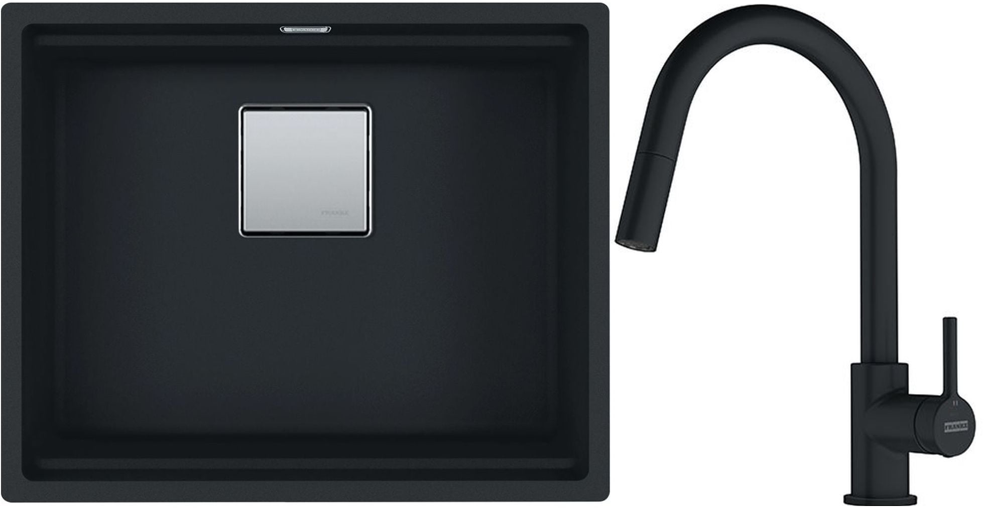 Sada granitový dřez Franke Kanon 125.0670.898, kuchyňská baterie Franke Lina 115.0626.053